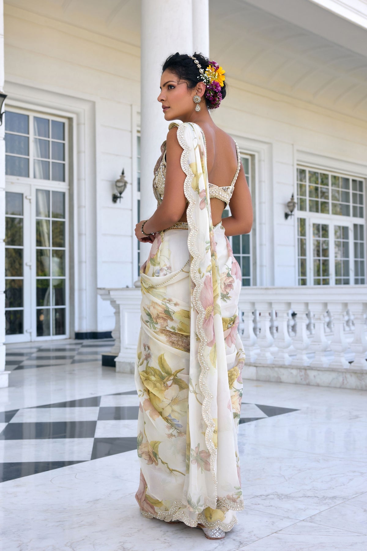 Lisa Draped Saree Set