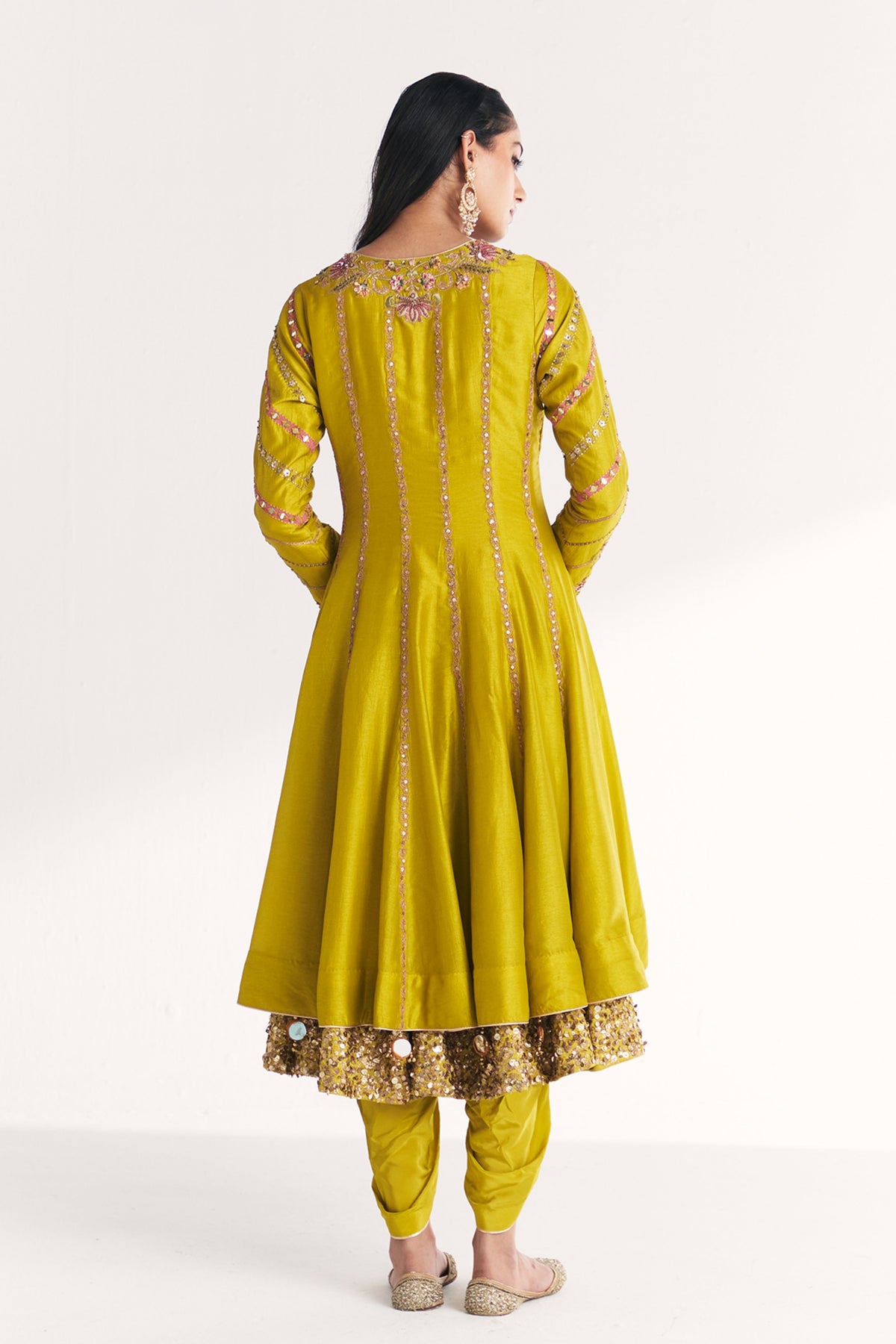 Chitra Lime Green Anarkali