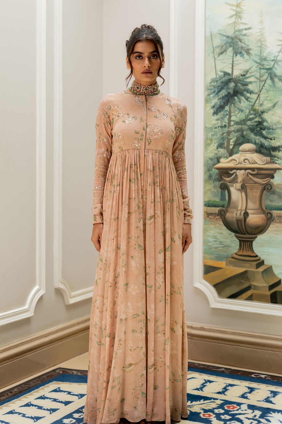 Zumi Old Rose Anarkali