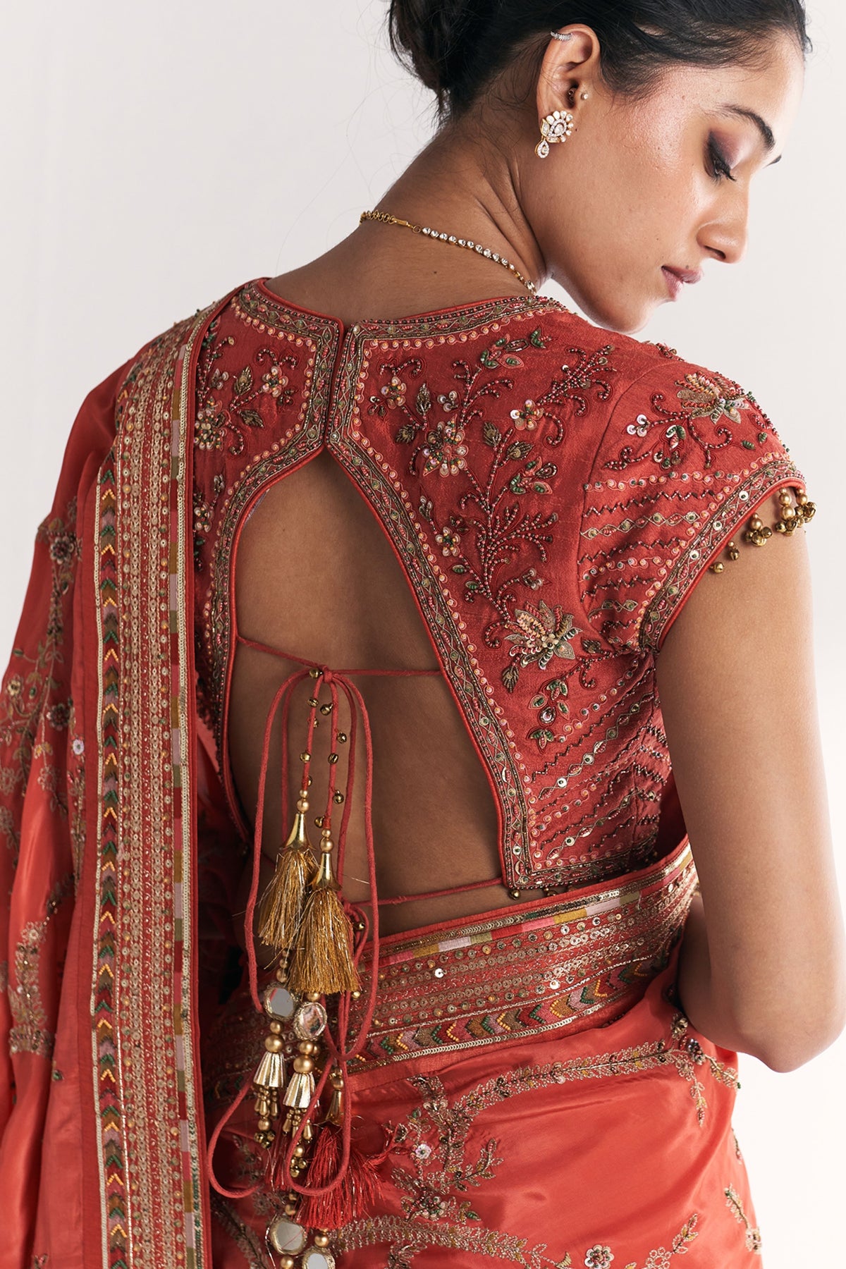 Khwab Tangerine Saree