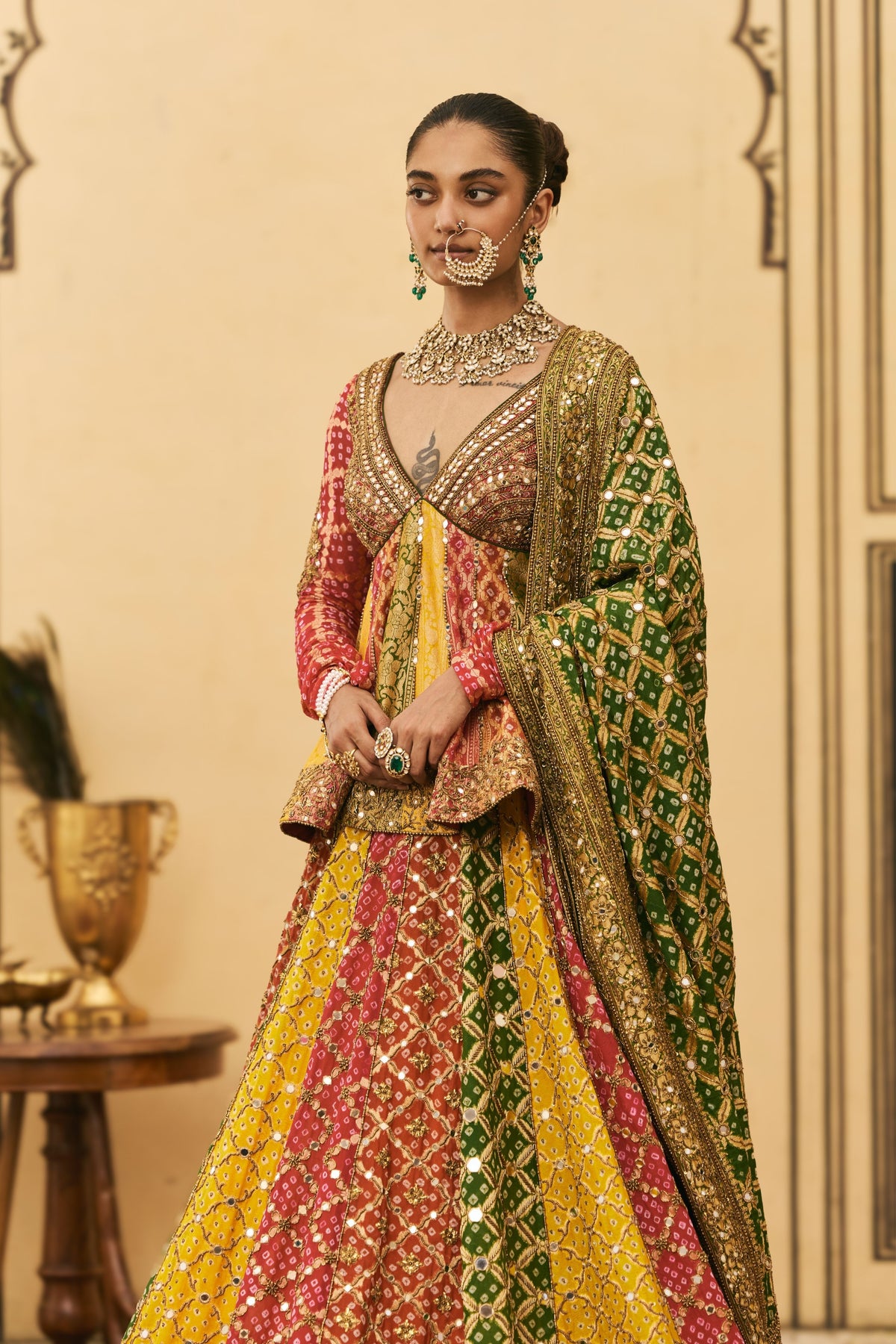 Rangeen Bandhani Lehenga Set