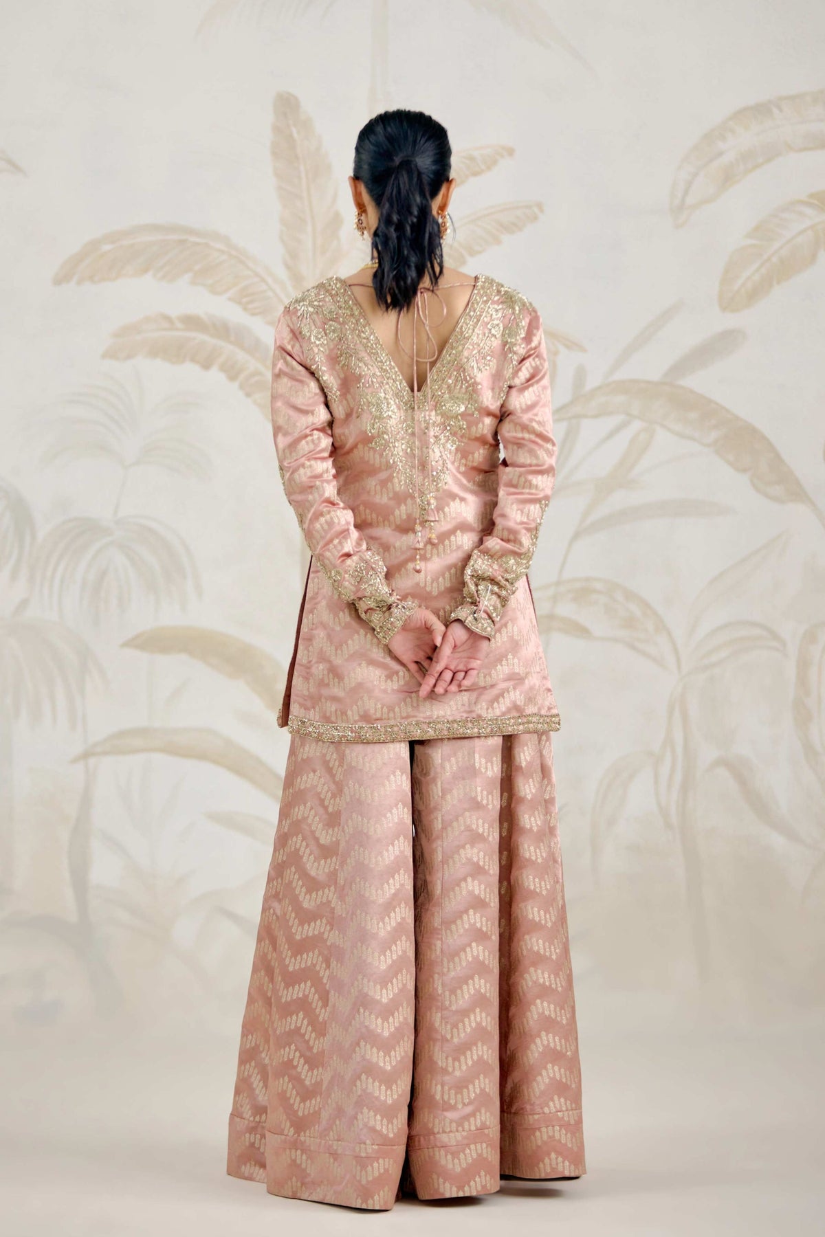 Old Rose Pink Sharara Set