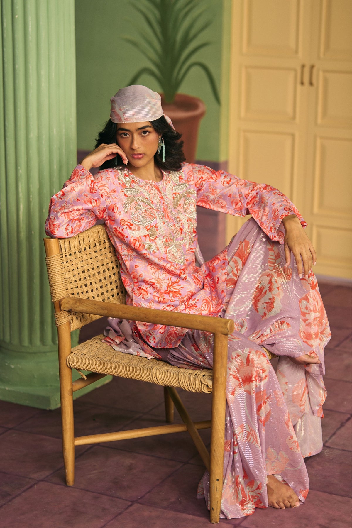Lavender Petal Garden Sharara Set