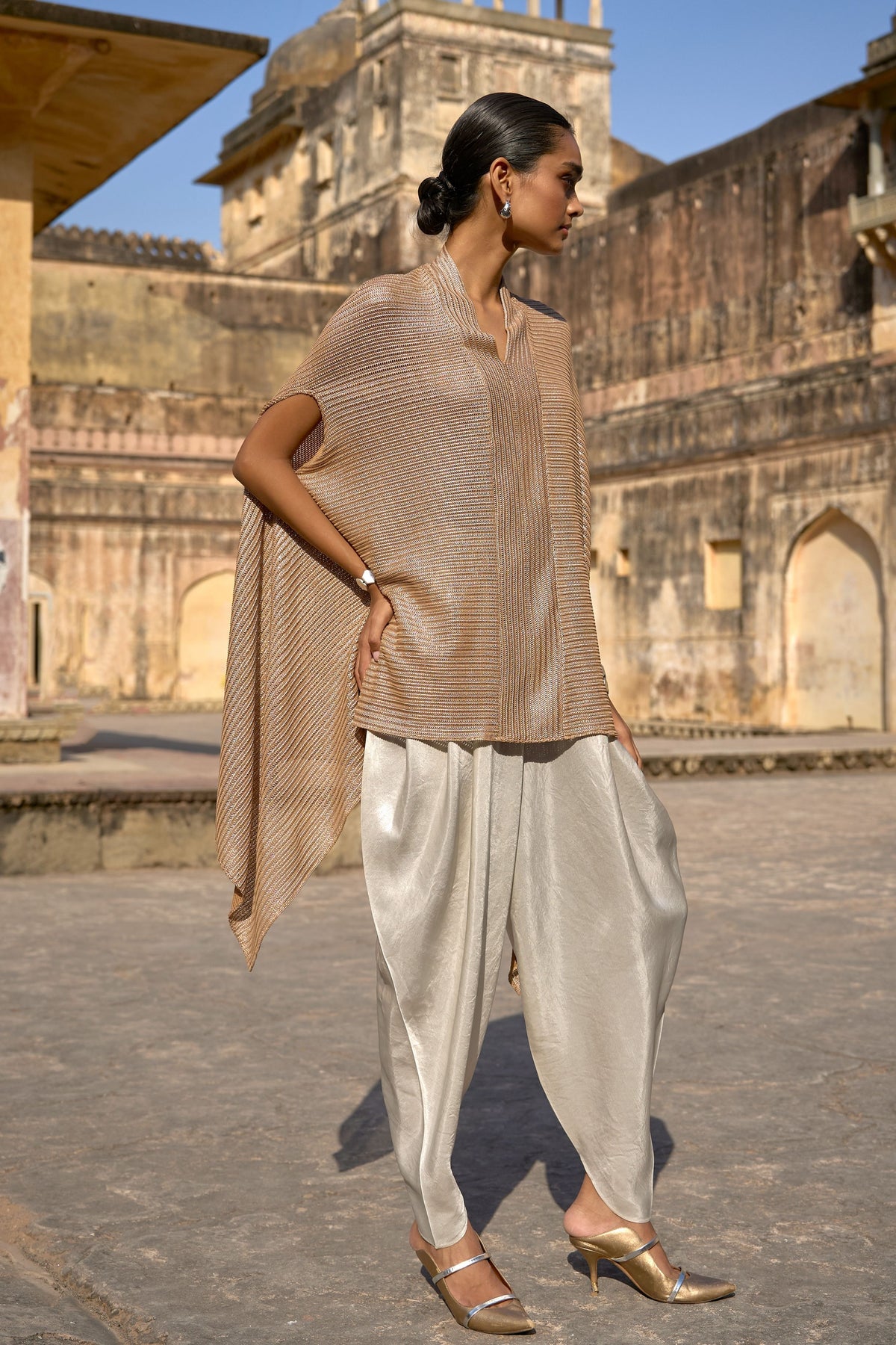 Metallic Ivory Co-ord Set