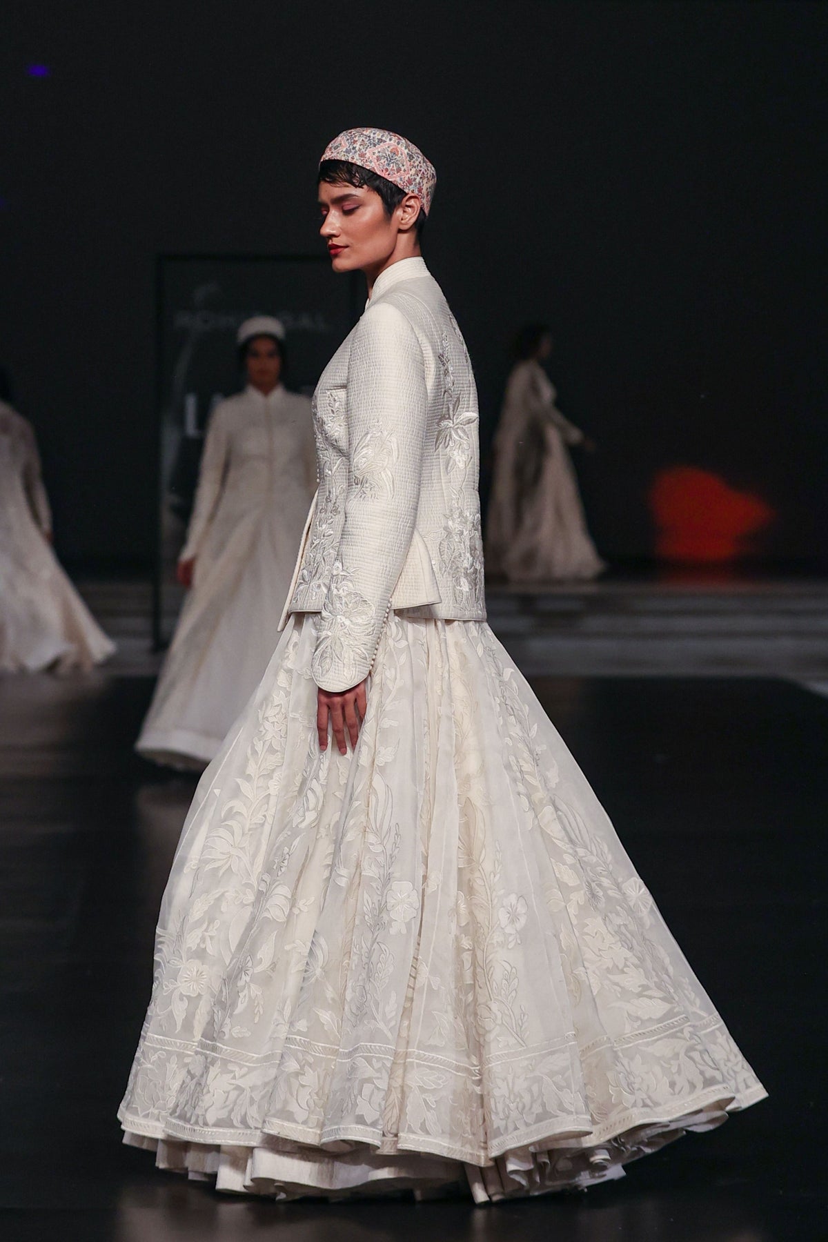 Ivory Chanderi Embroidered Jacket