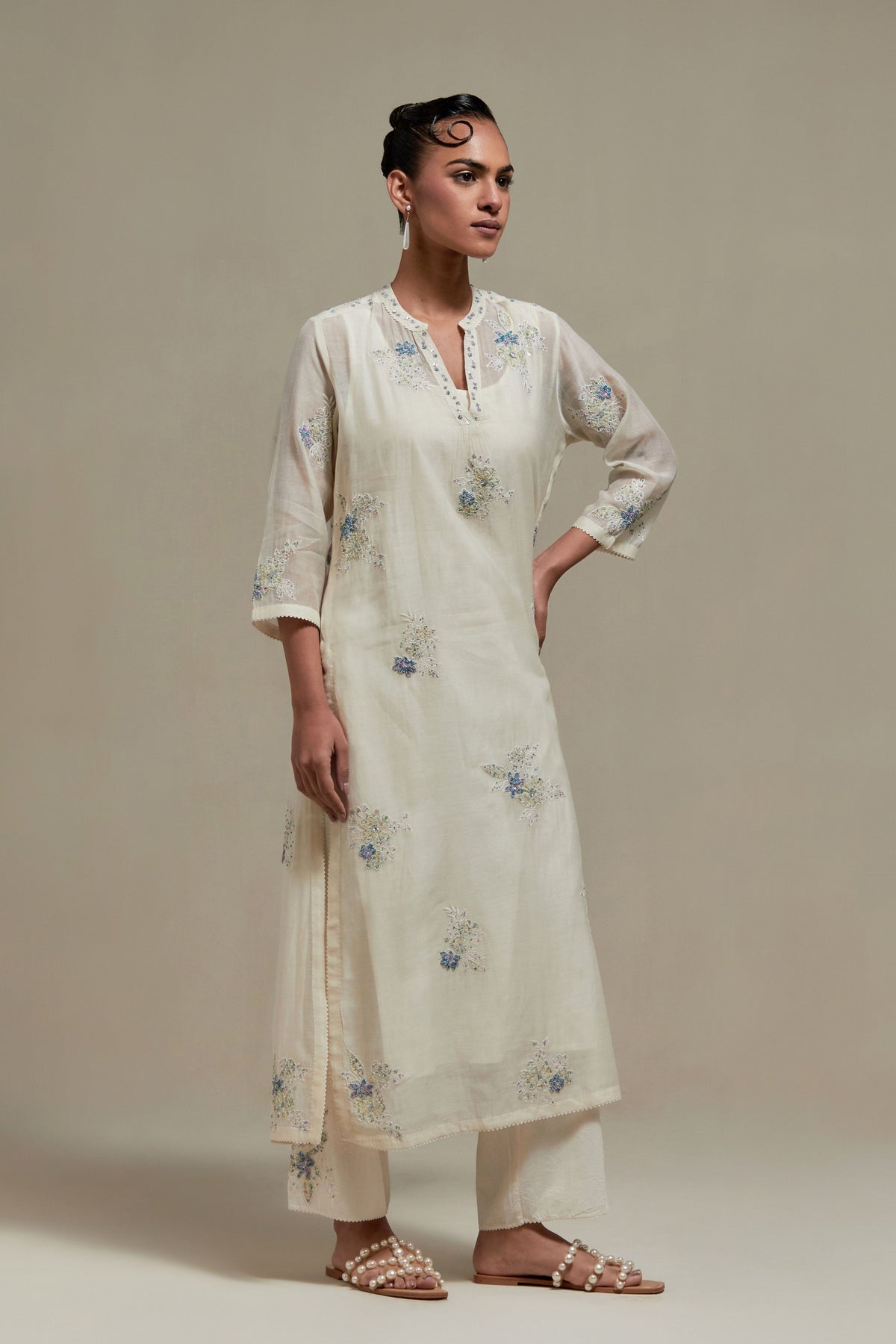 Blue Cotton Kurta Set