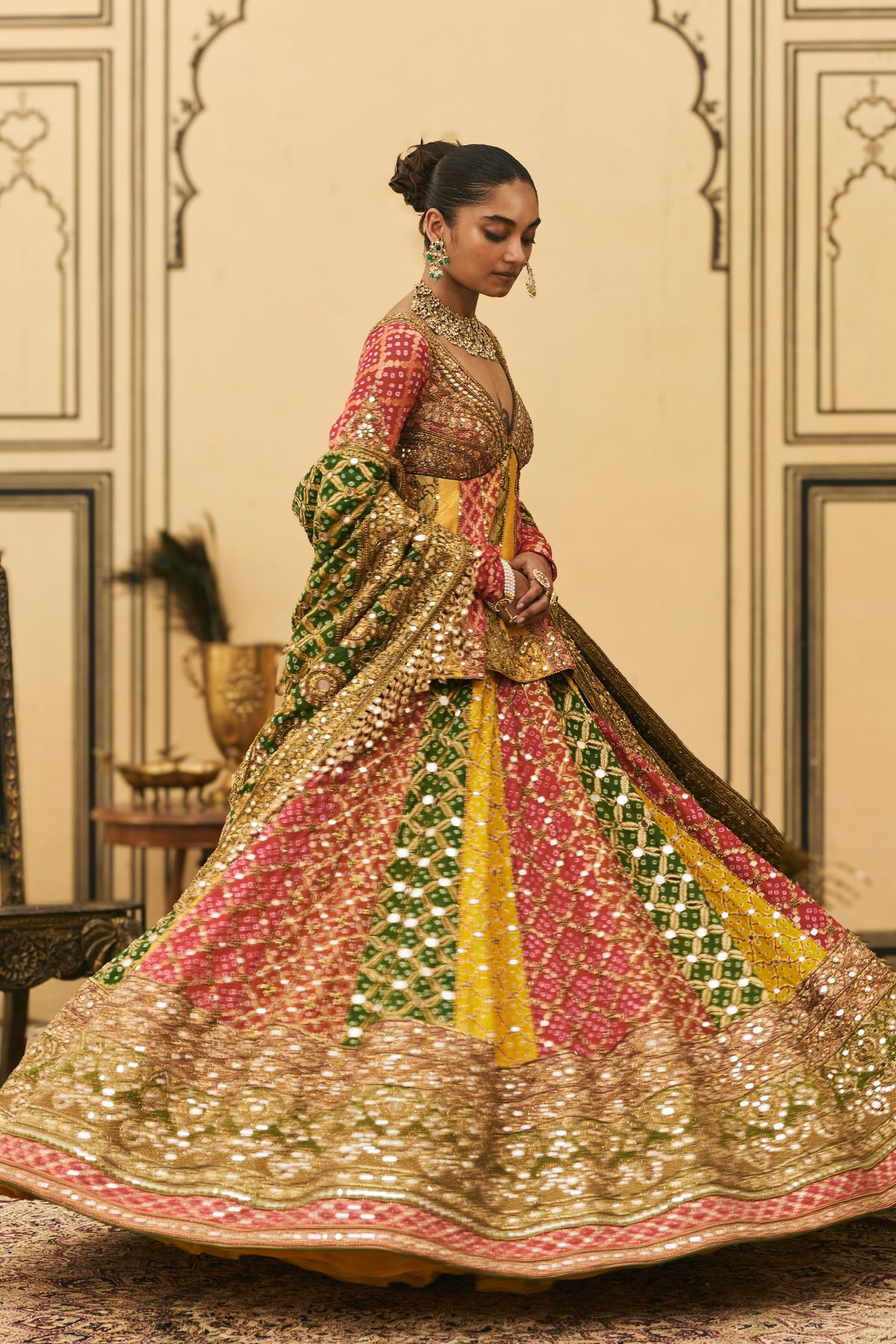 Rangeen Bandhani Lehenga Set