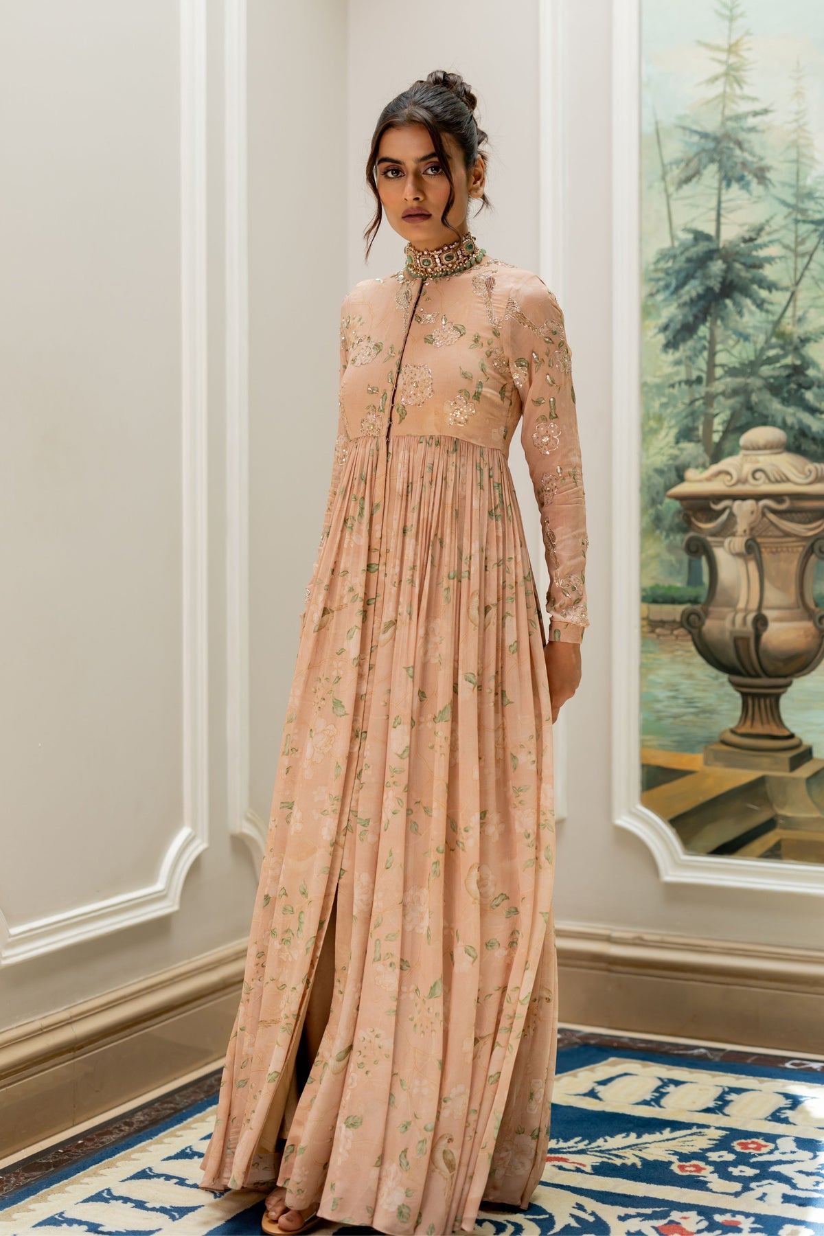Zumi Old Rose Anarkali
