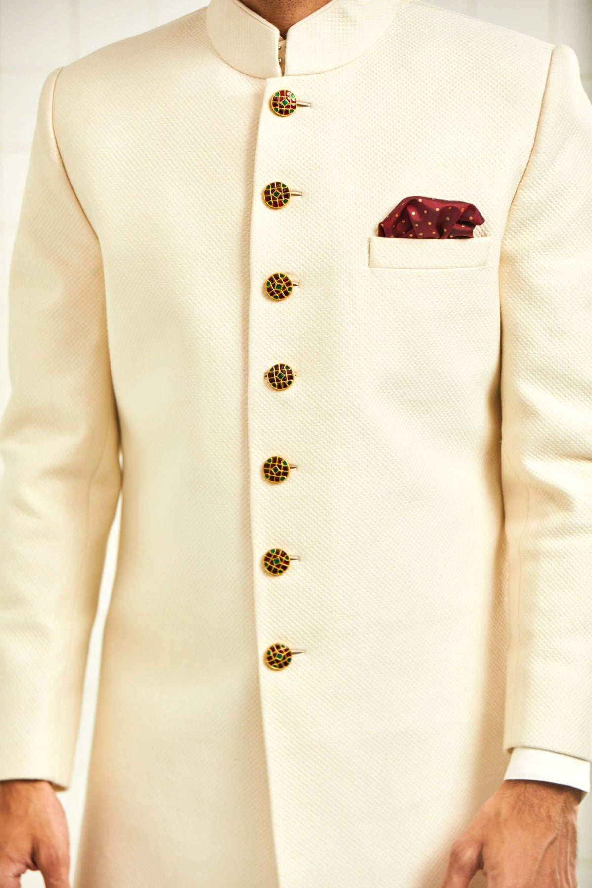 Dhami Quilted Sherwani