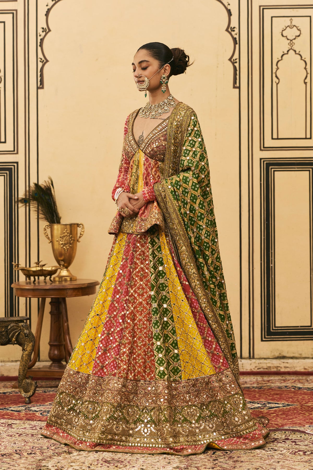 Rangeen Bandhani Lehenga Set