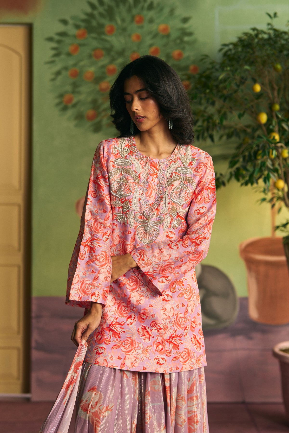 Lavender Petal Garden Sharara Set