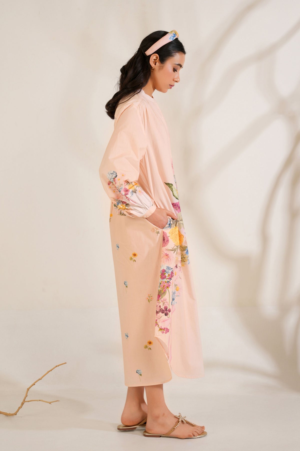 Peach Shirt Dress