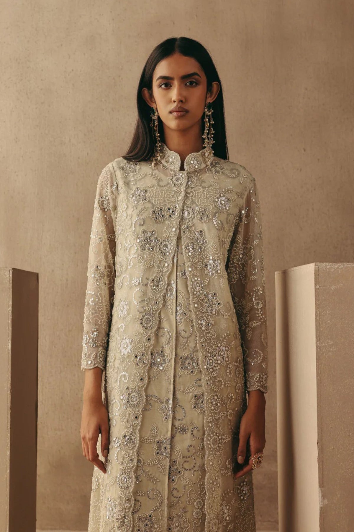 Mirror Layered Long Jacket