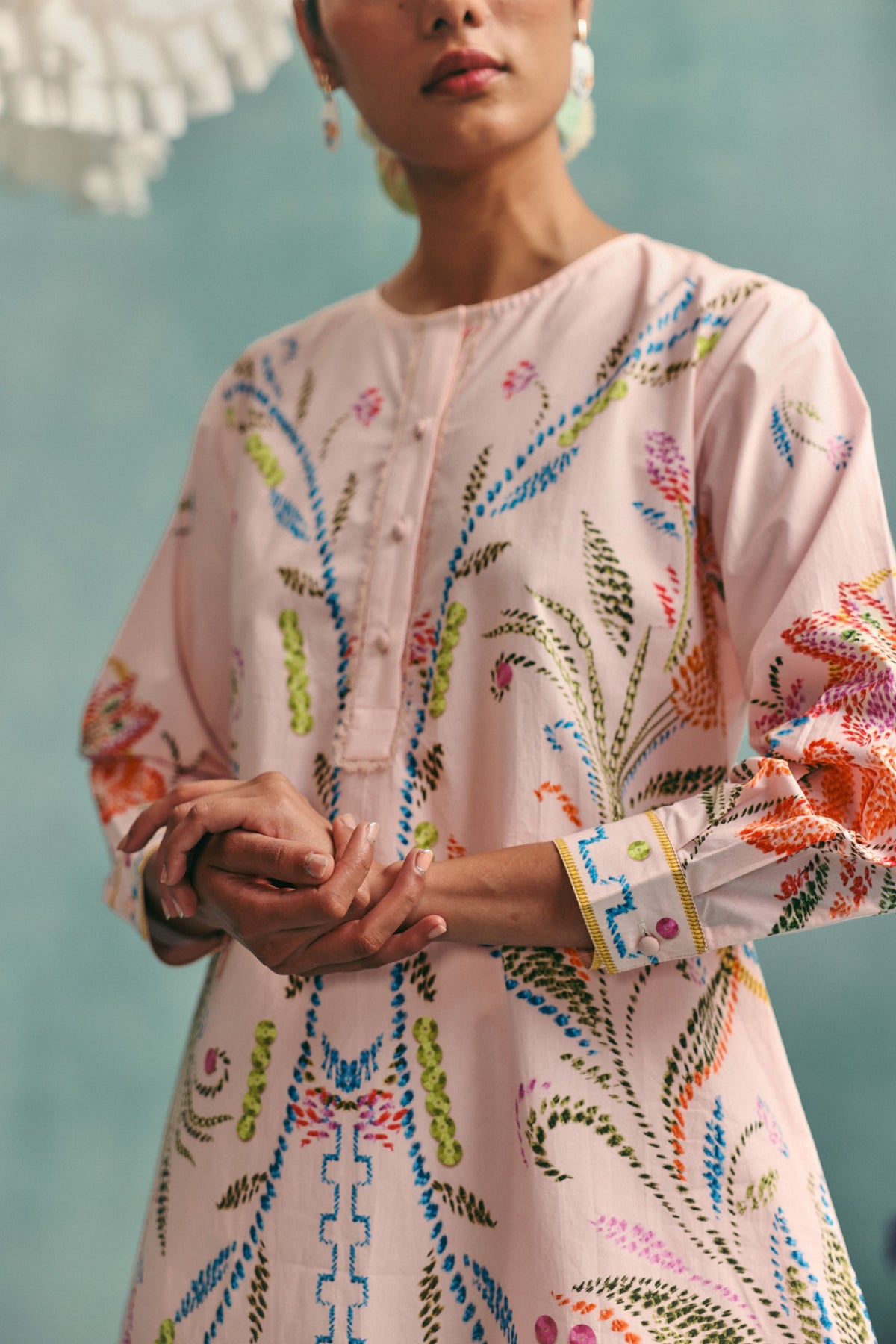 Hibiscus Pink Tunic Set