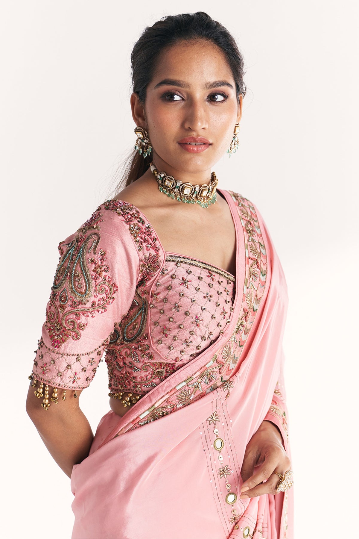 Navya Light Pink Saree