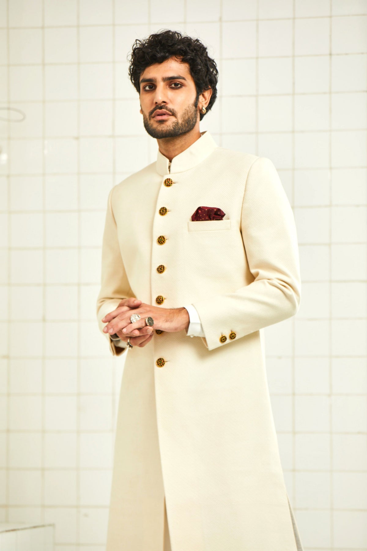 Dhami Quilted Sherwani