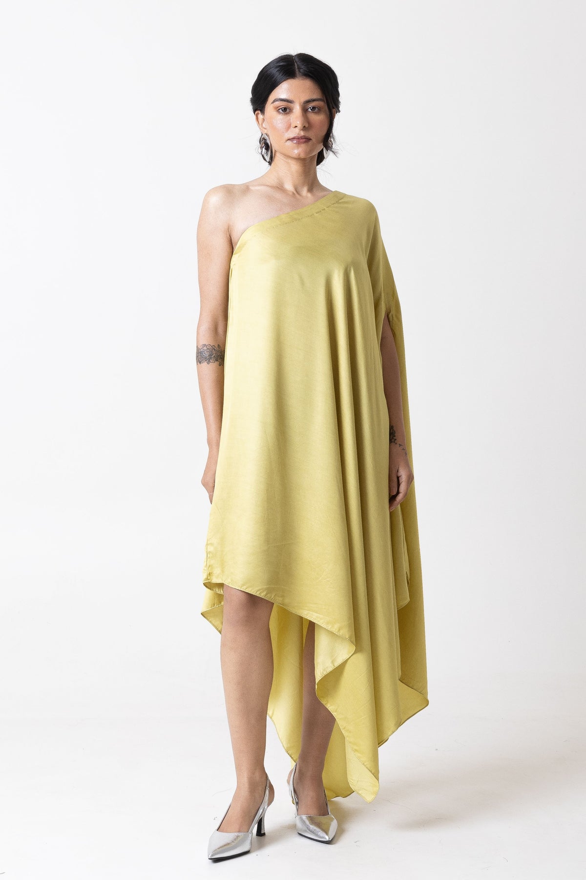 Green Asymmetric Dress