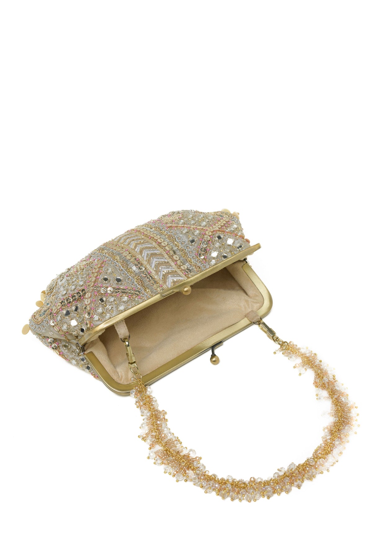 Aabroo Clutch – Gold Silver