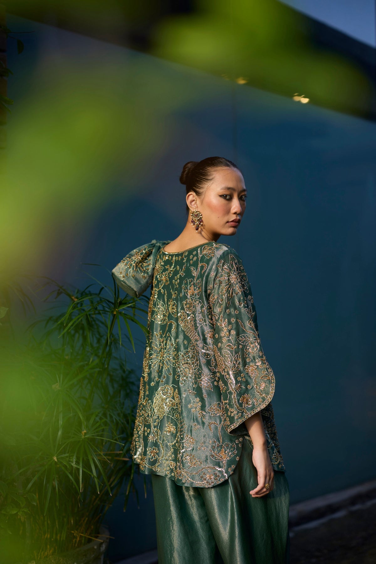 Teal Nimrat Tunic Set