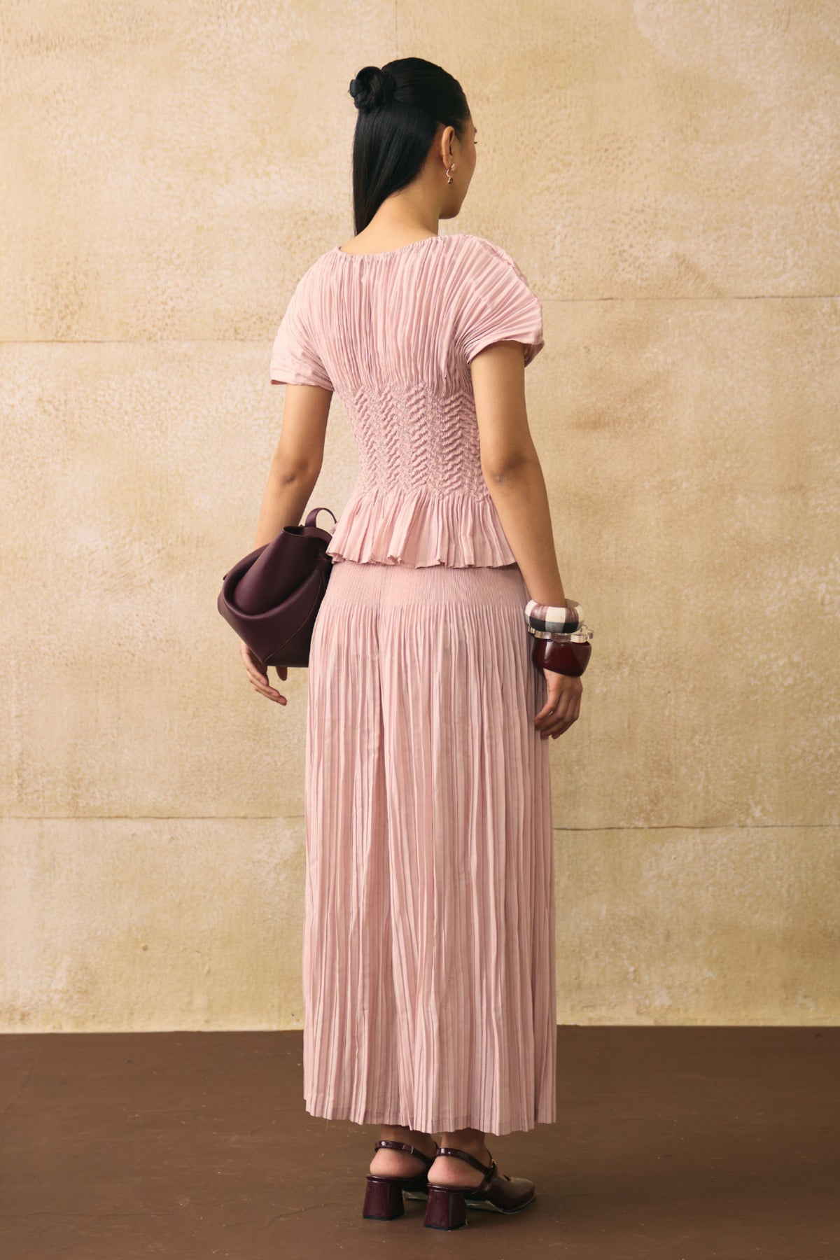 Pink Weava Co-ord Set