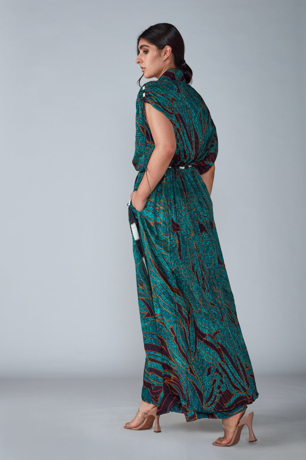 Green Kaftan Palazzo Set