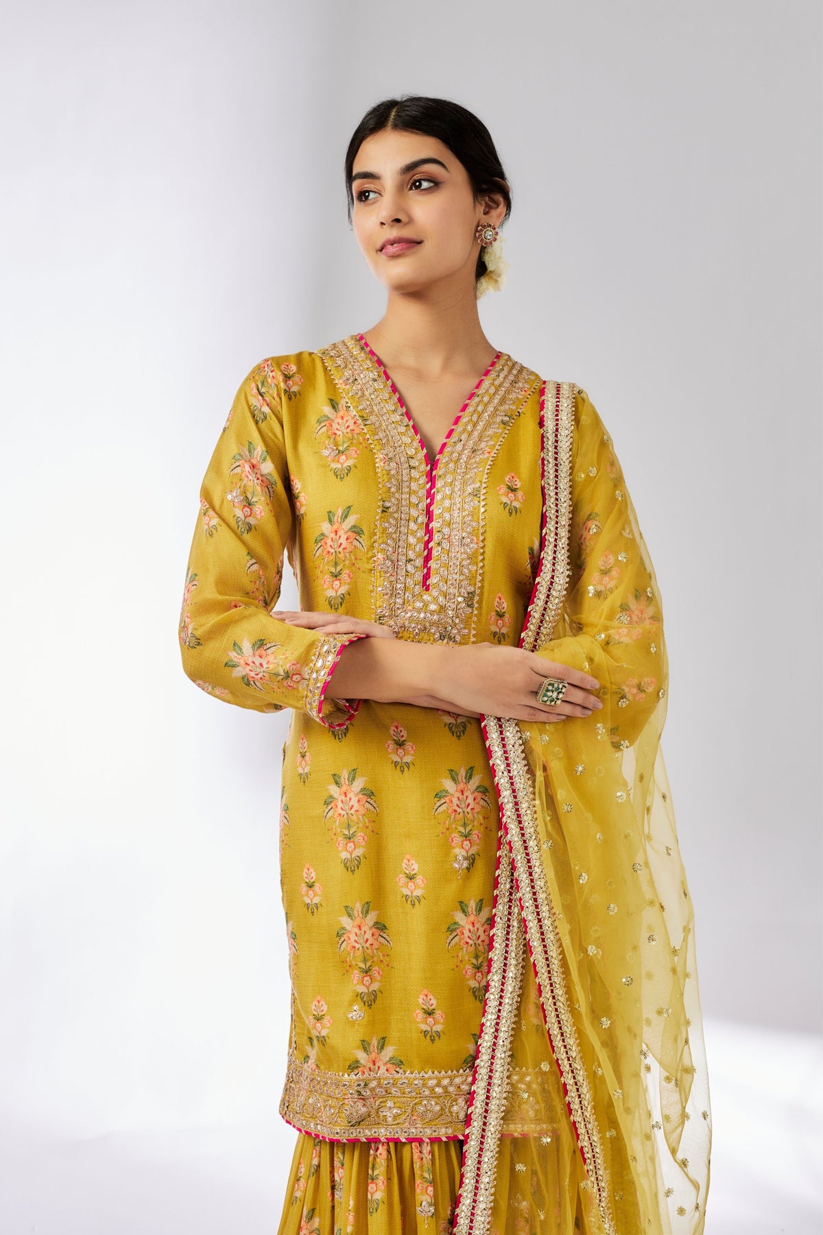 Mustard Sadhna Sharara Set