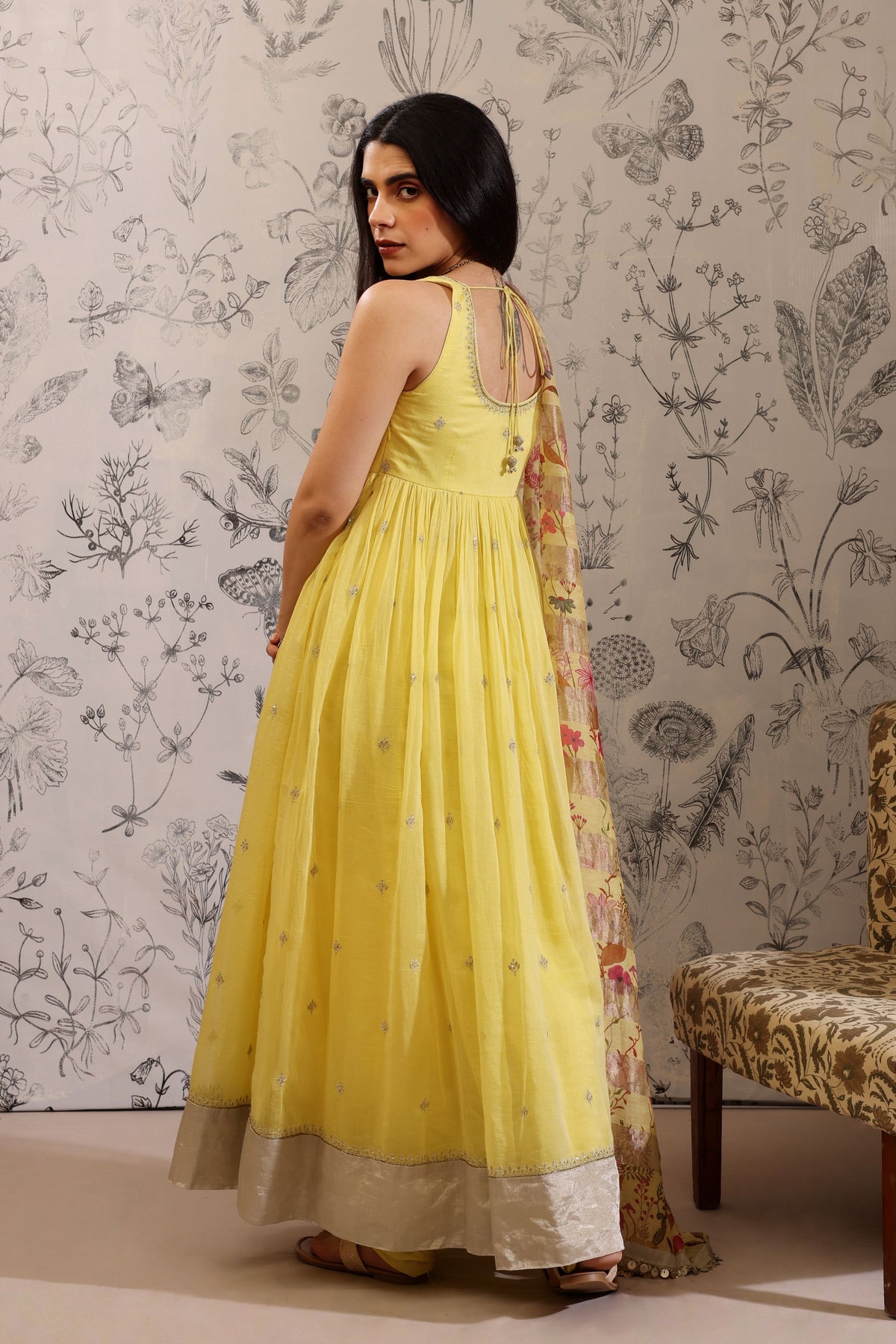 Aparajita Yellow Anarkali Set