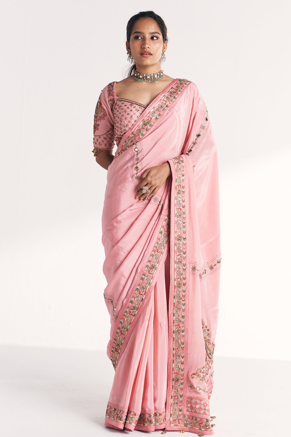 Navya Light Pink Saree