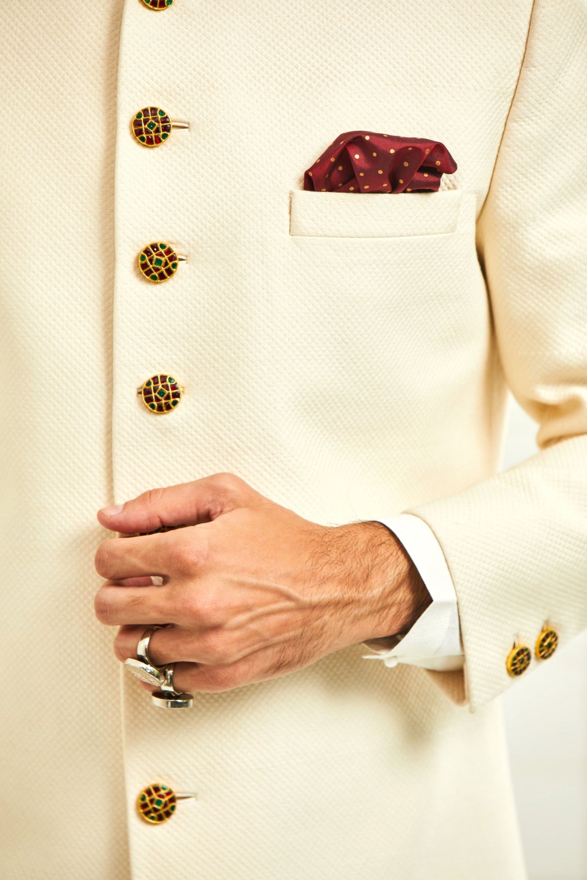 Dhami Quilted Sherwani