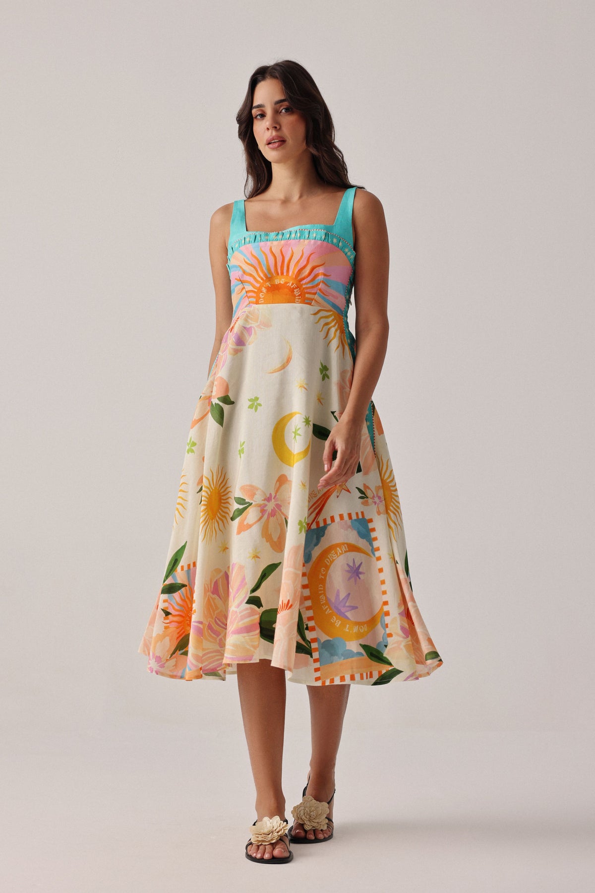 Azure Nora Midi Dress