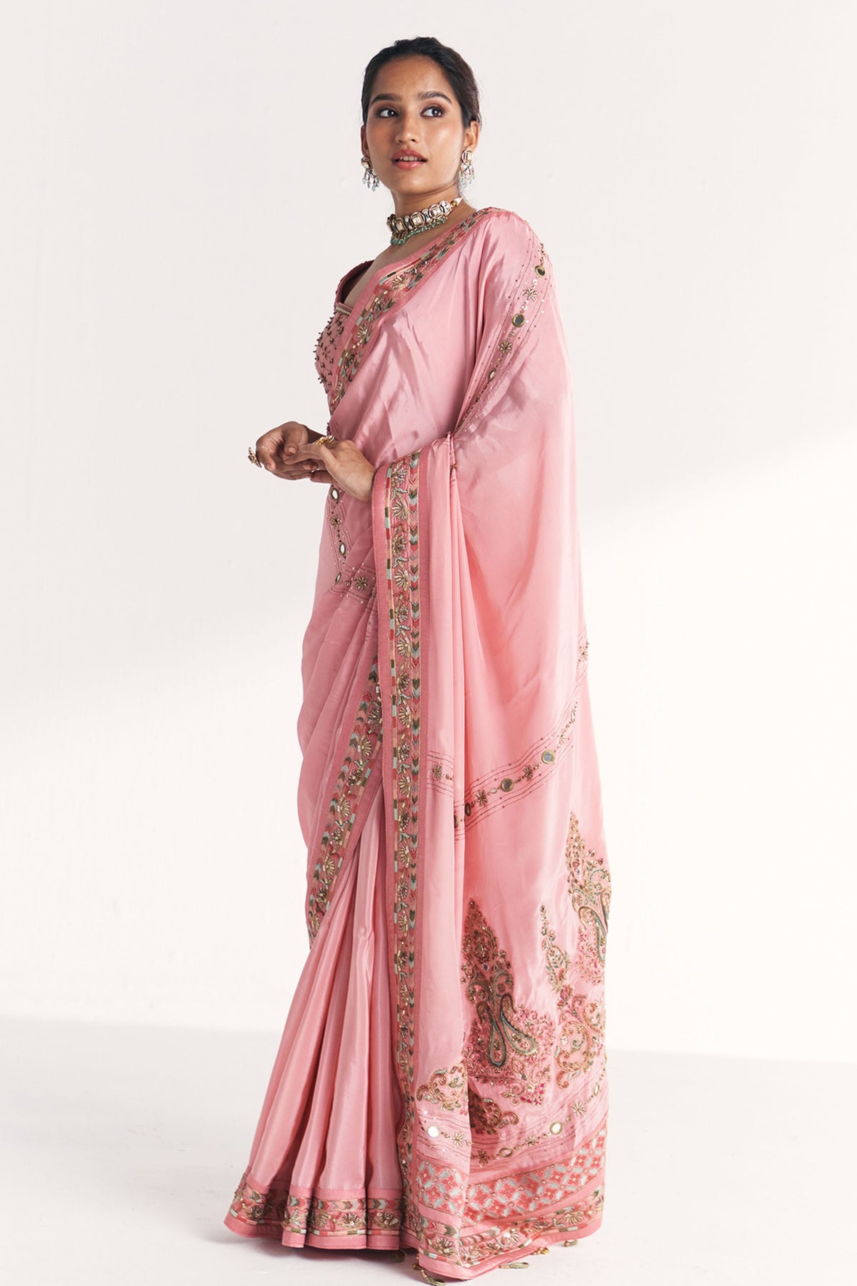 Navya Light Pink Saree