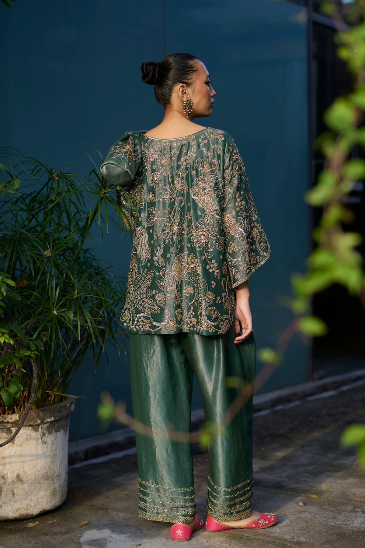 Teal Nimrat Tunic Set