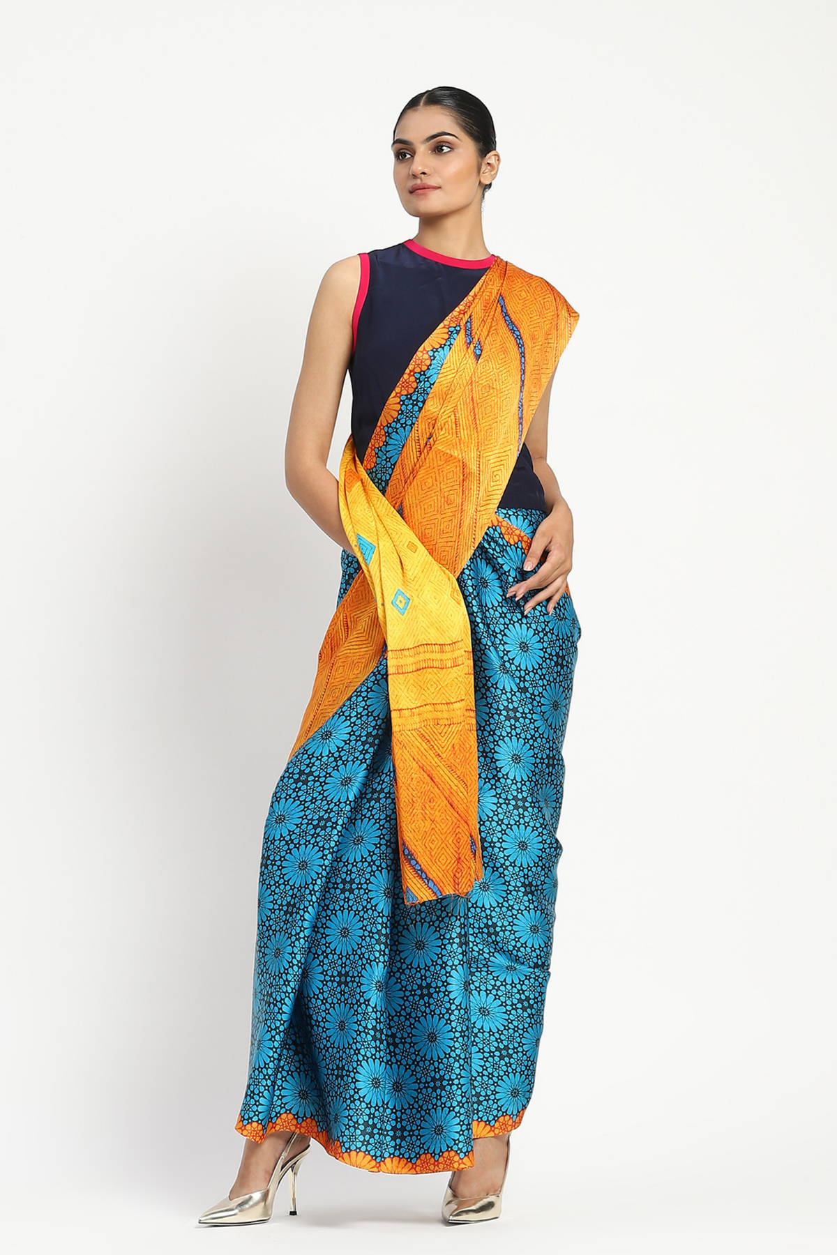 Science of Life Printed Saree