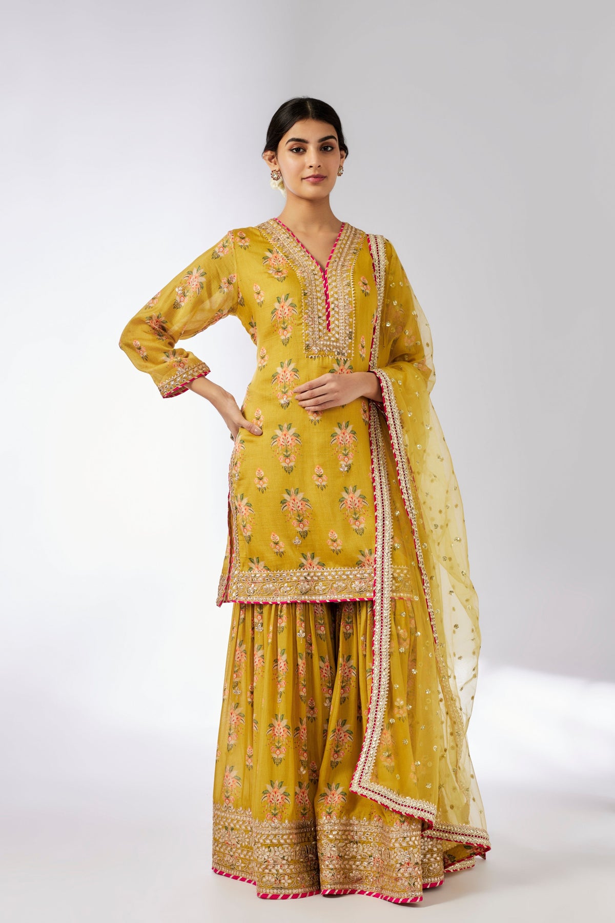 Mustard Sadhna Sharara Set