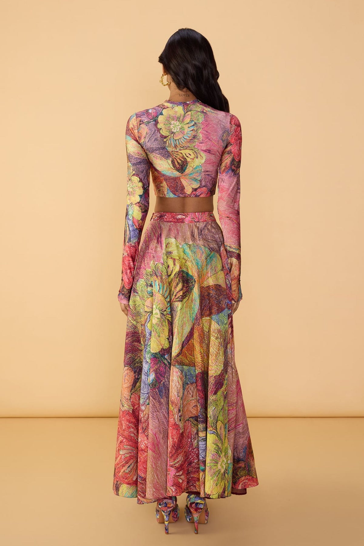 Floroscent Daisy Peony Blouse