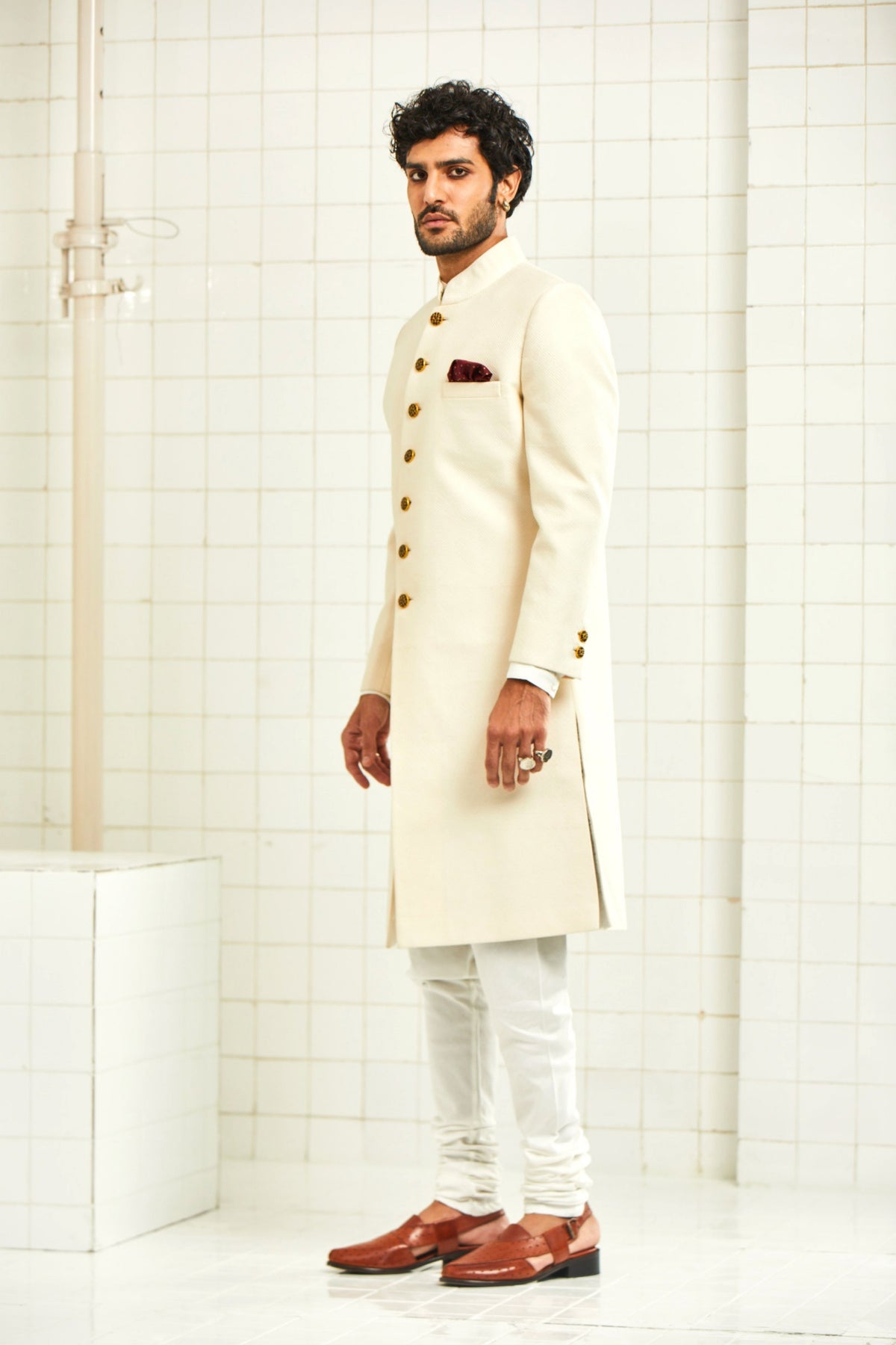 Dhami Quilted Sherwani