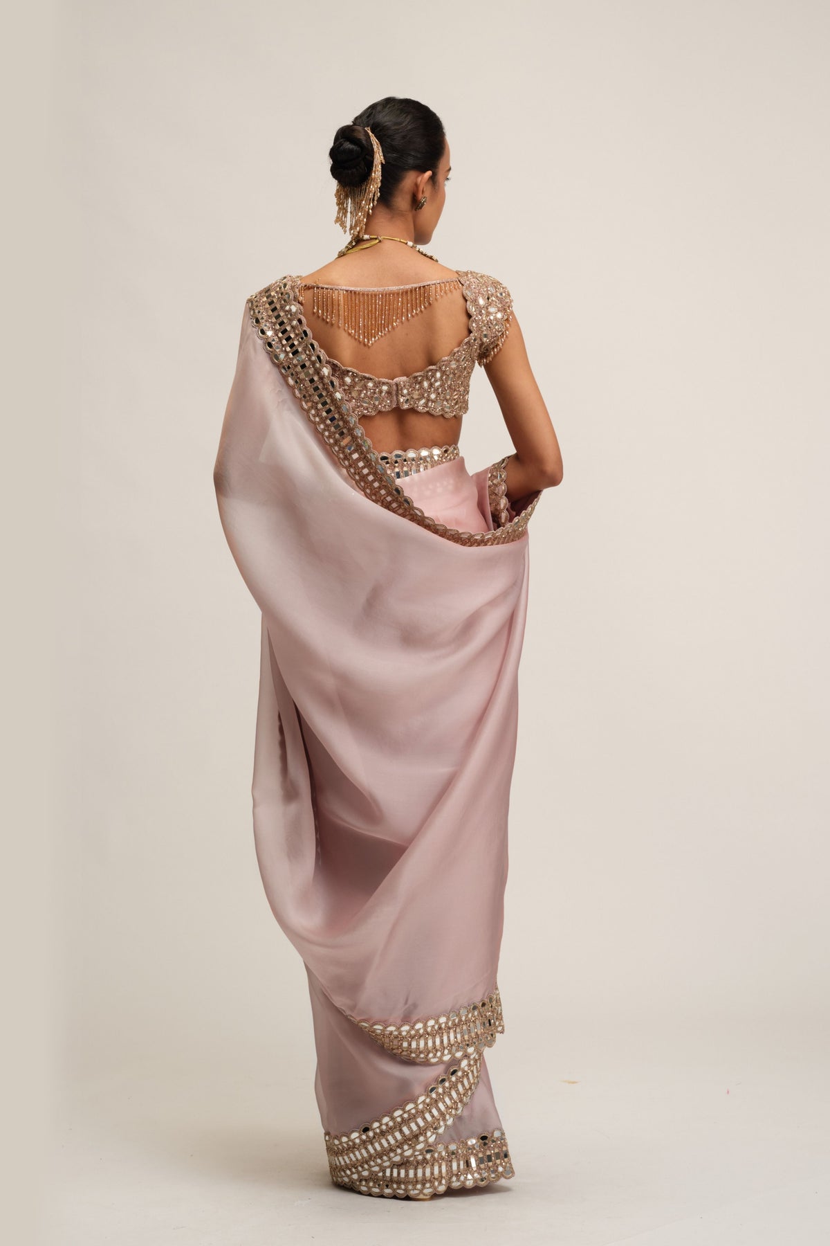 Ash Saree Set