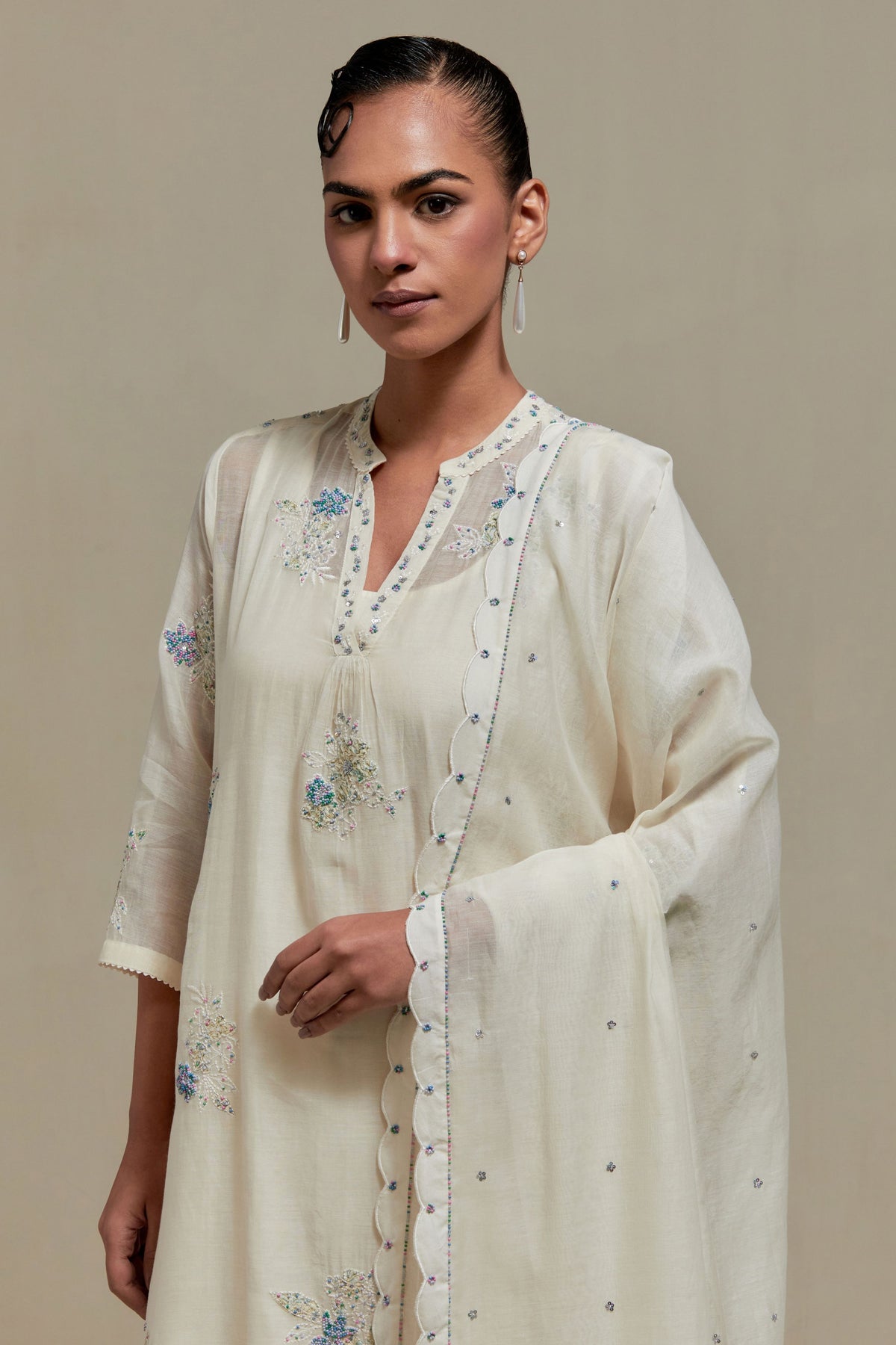 Blue Cotton Kurta And Pants