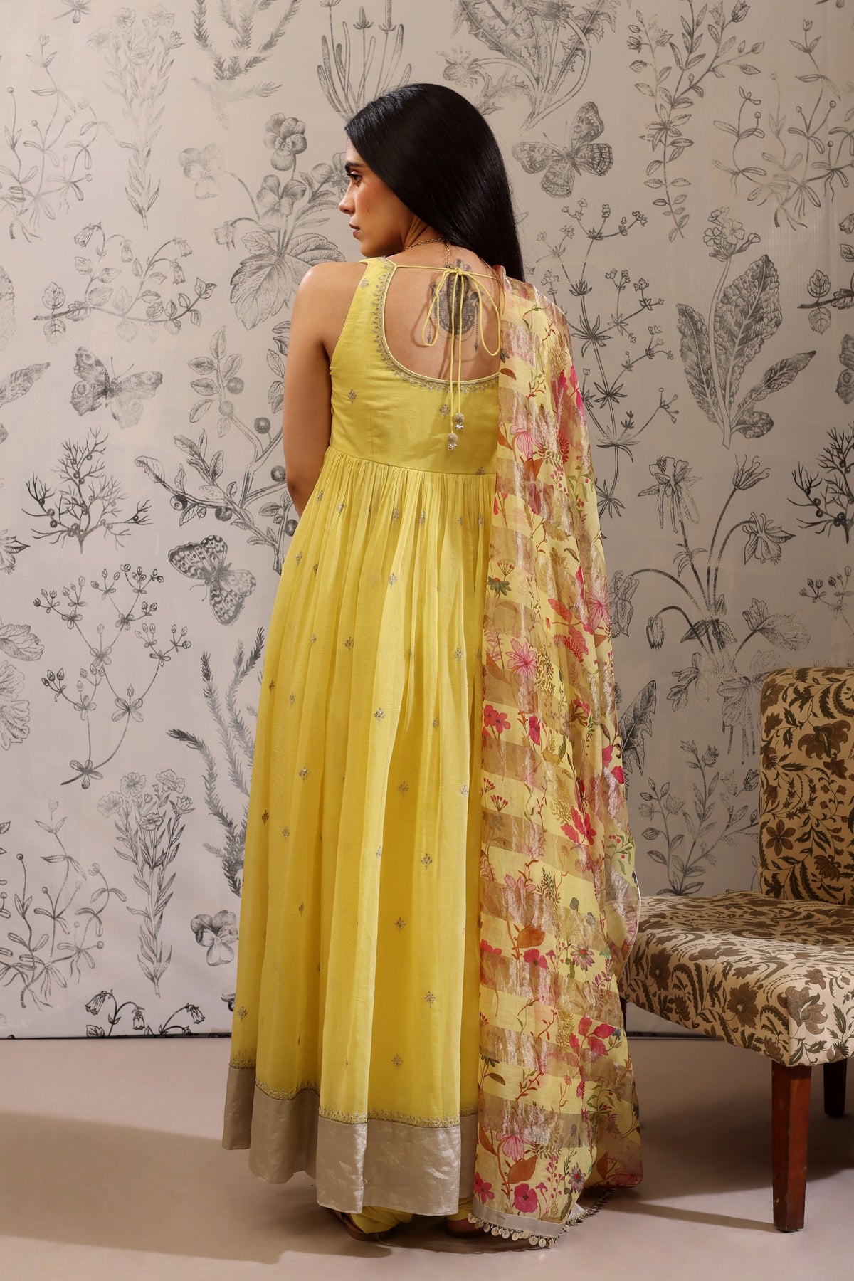 Aparajita Yellow Anarkali Set