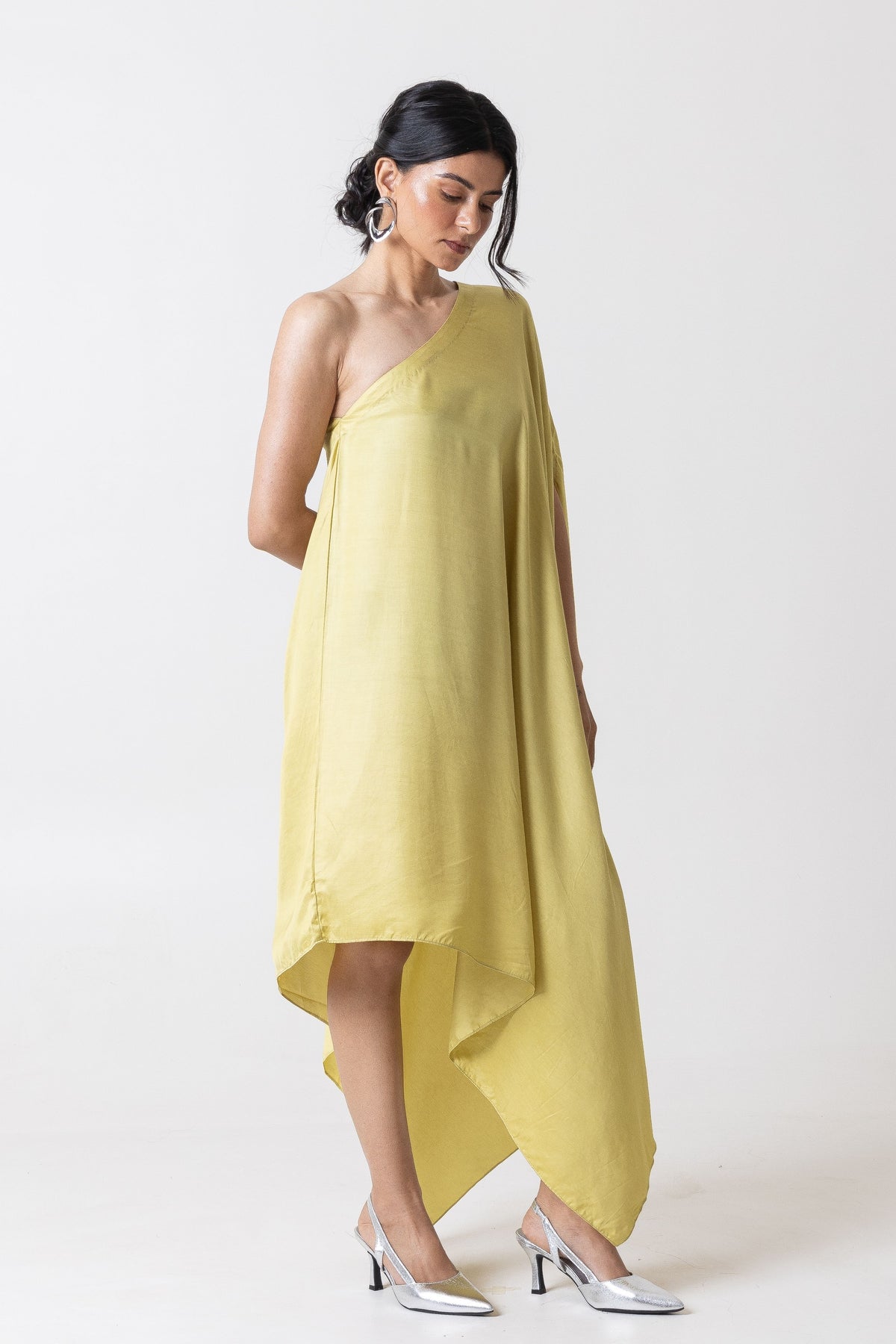 Green Asymmetric Dress