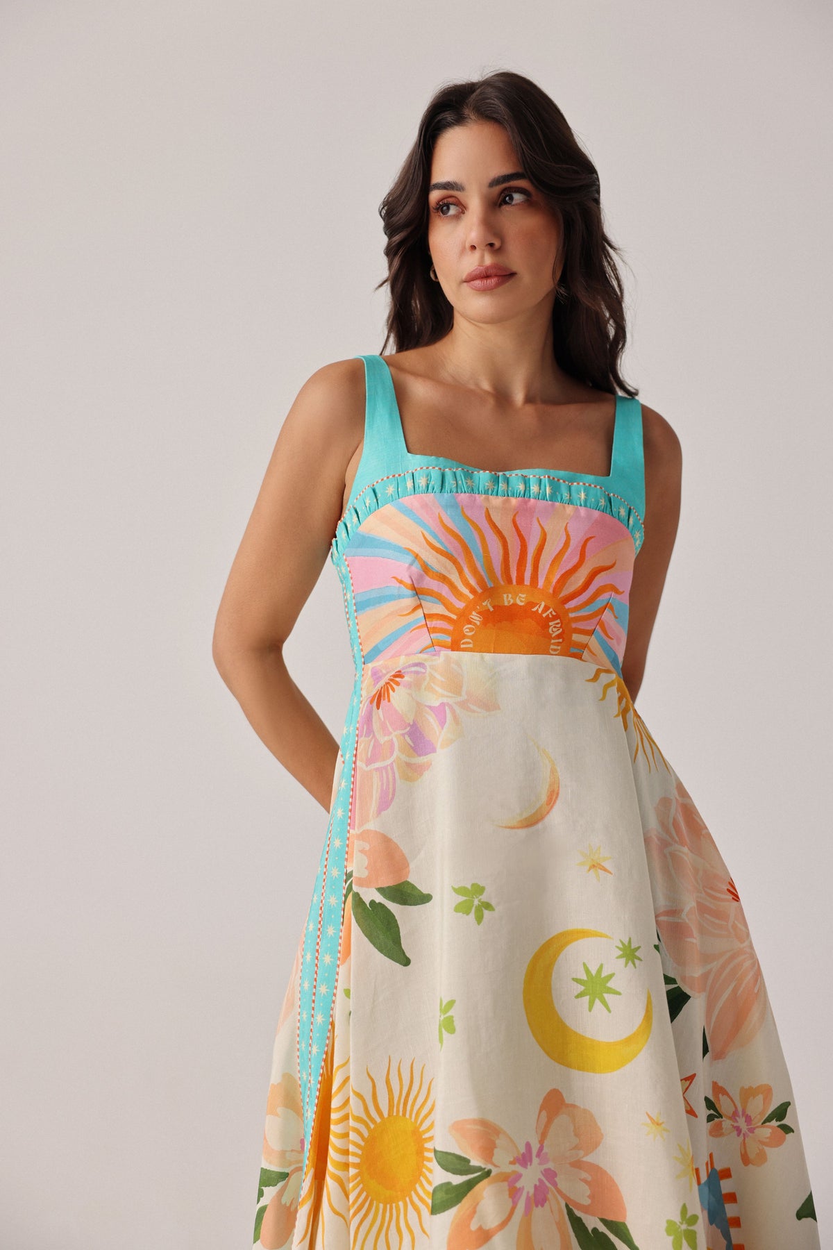 Azure Nora Midi Dress