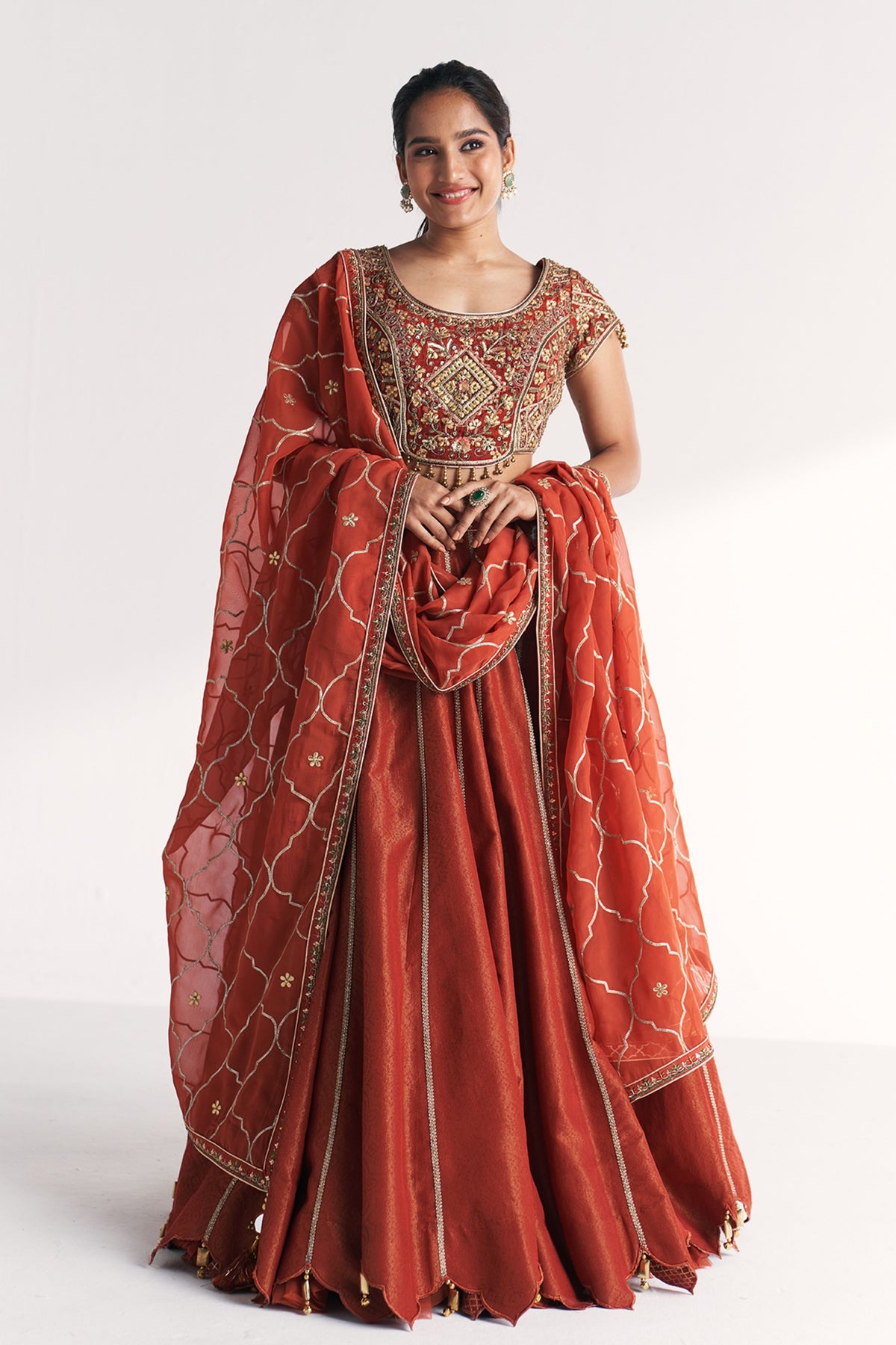 Padma Rust Lehenga Set
