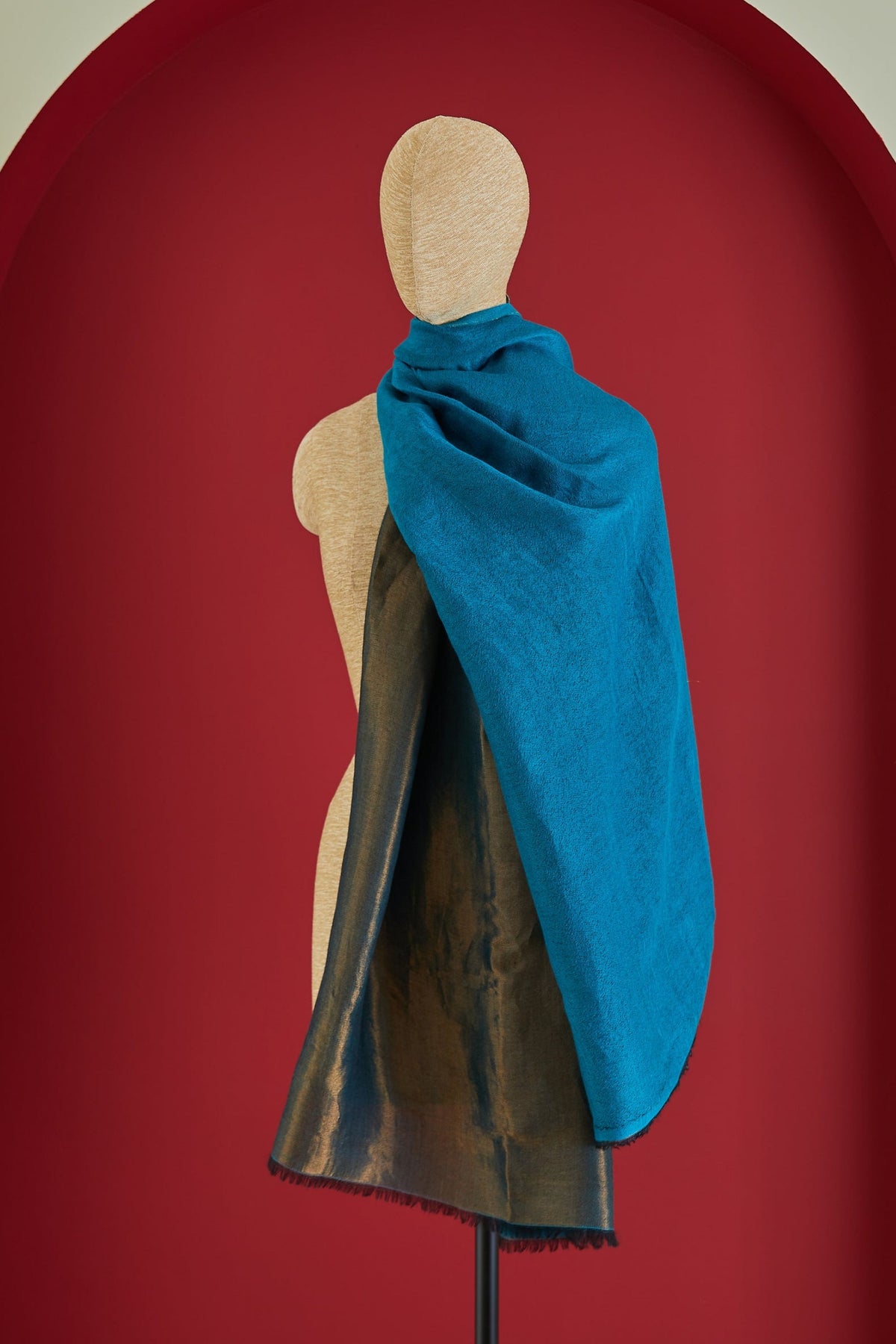Tabbasum Reversible Teal Stole
