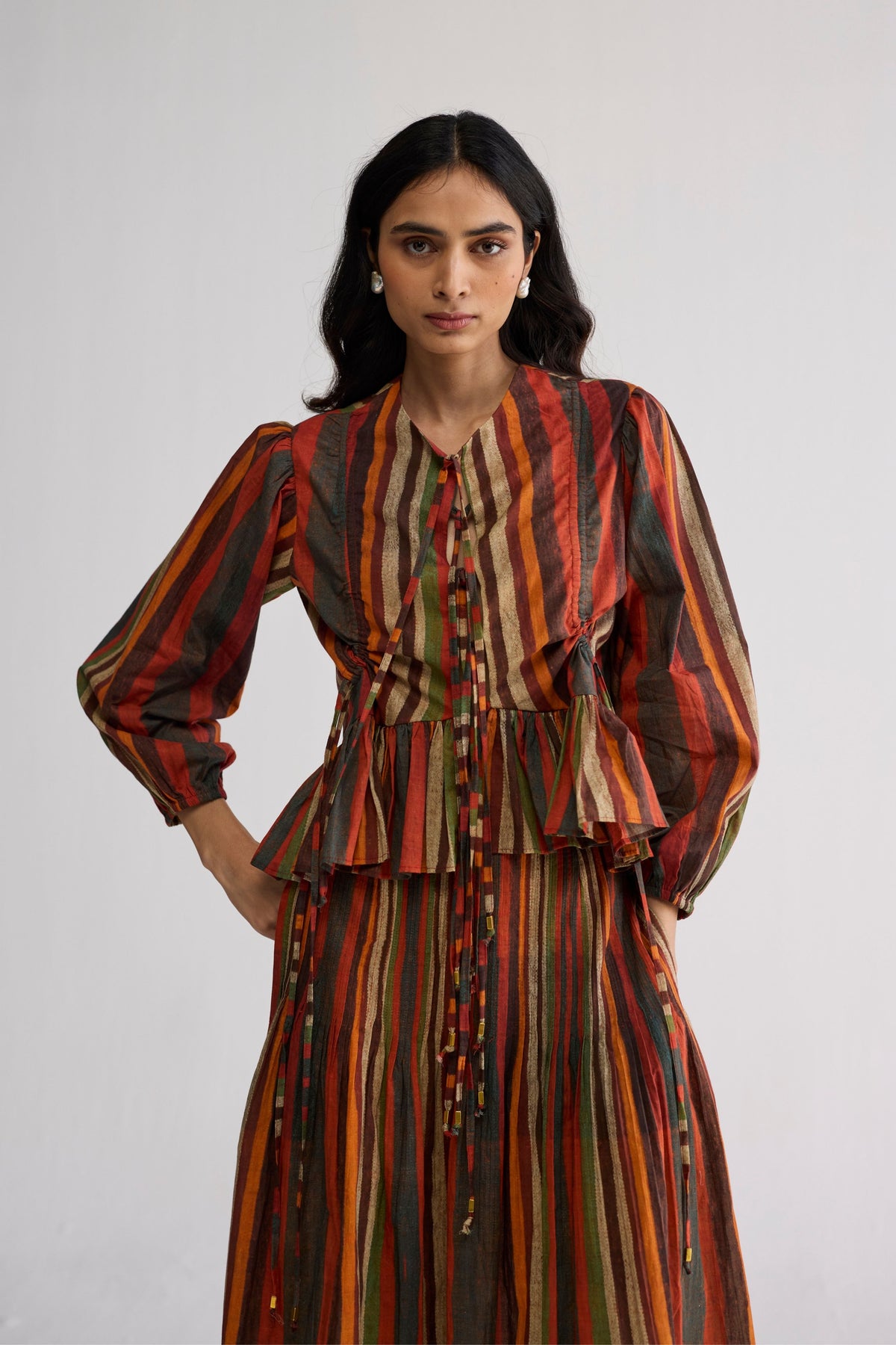 Jilian Pintucks Skirt Set