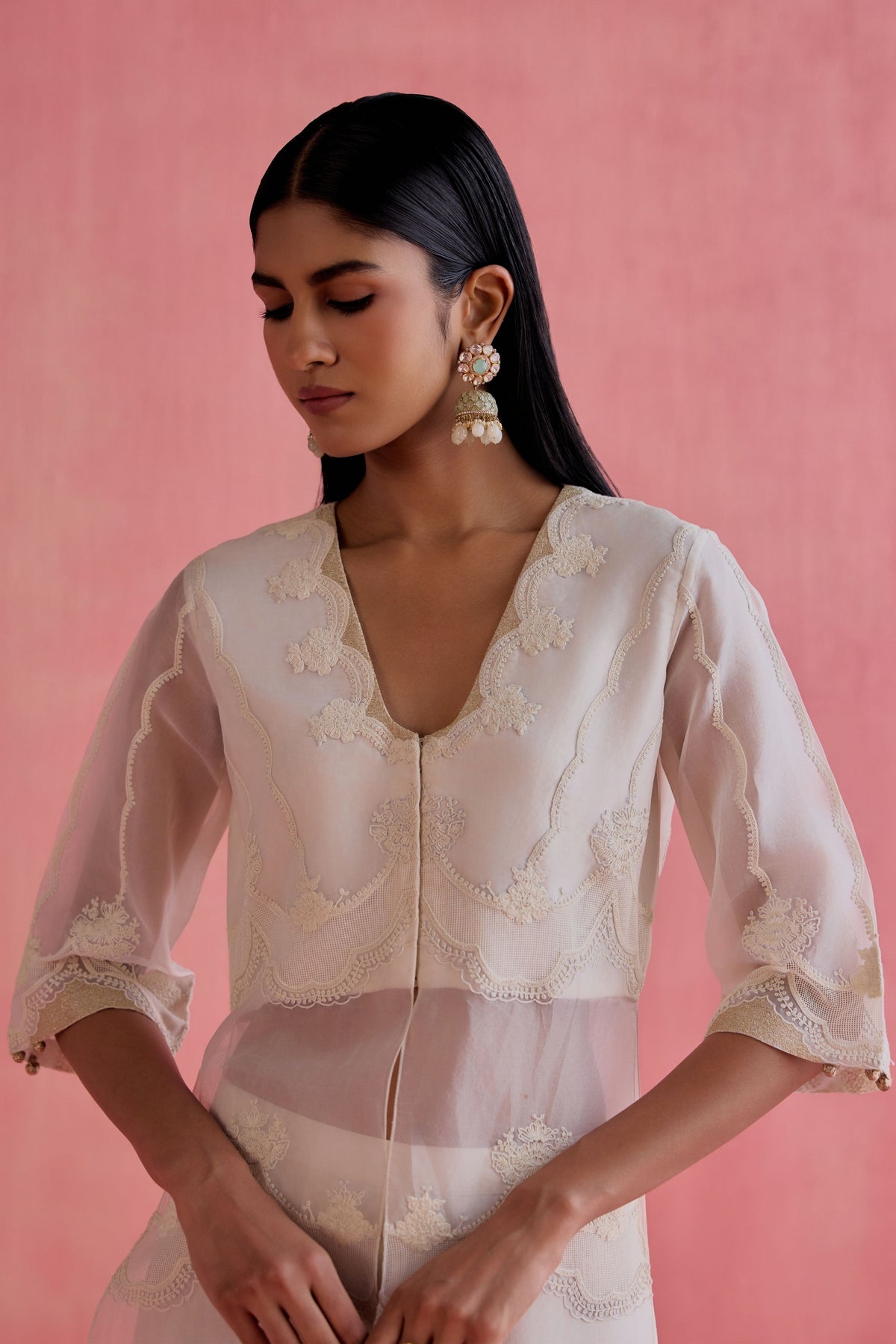 Ada Ivory Jacket Set