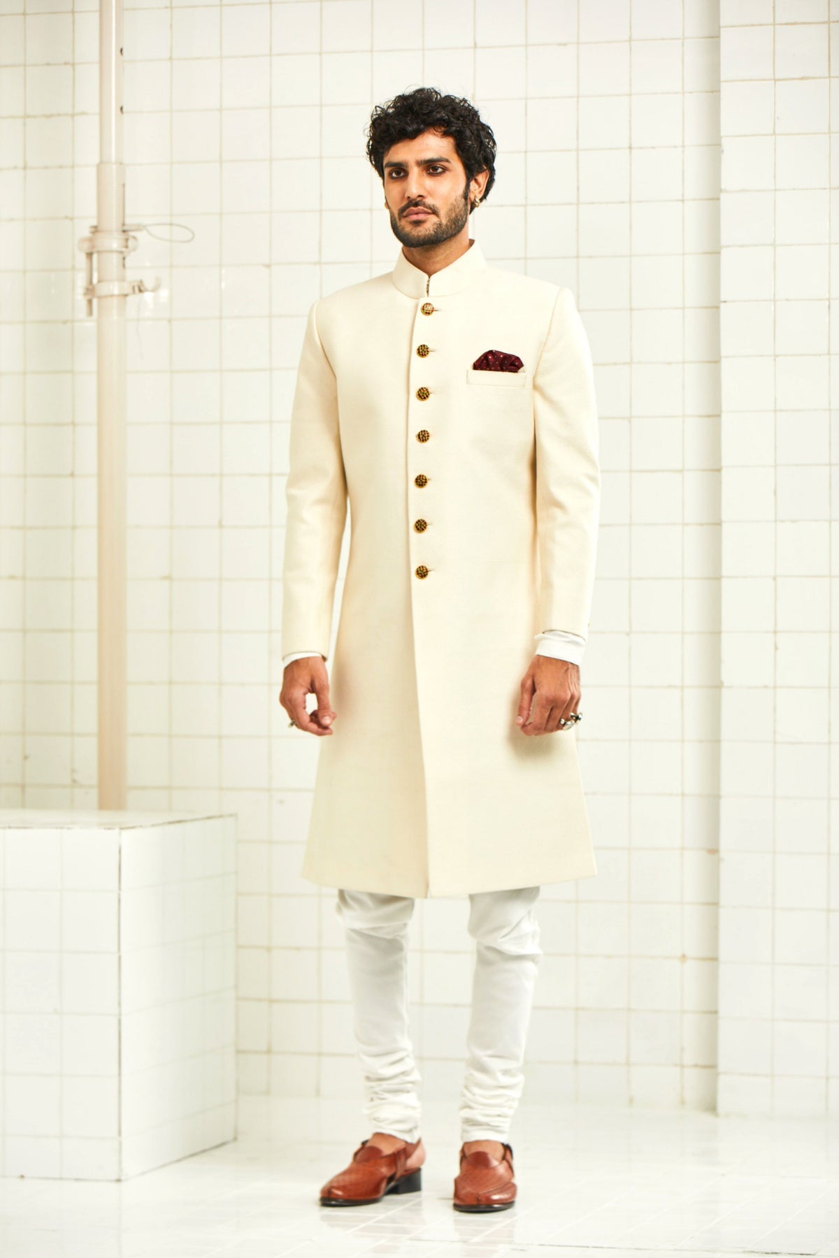 Dhami Quilted Sherwani