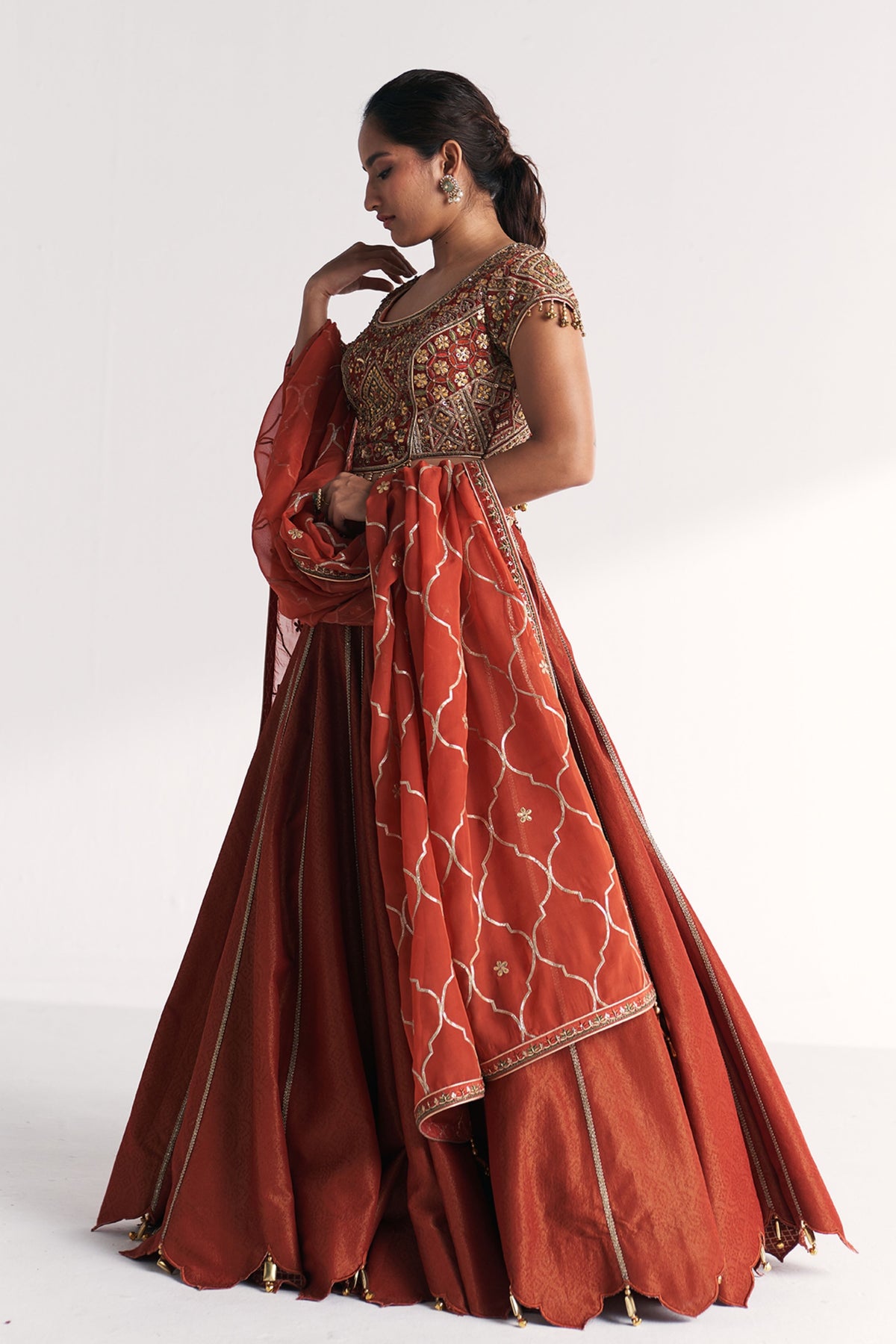 Padma Rust Lehenga Set