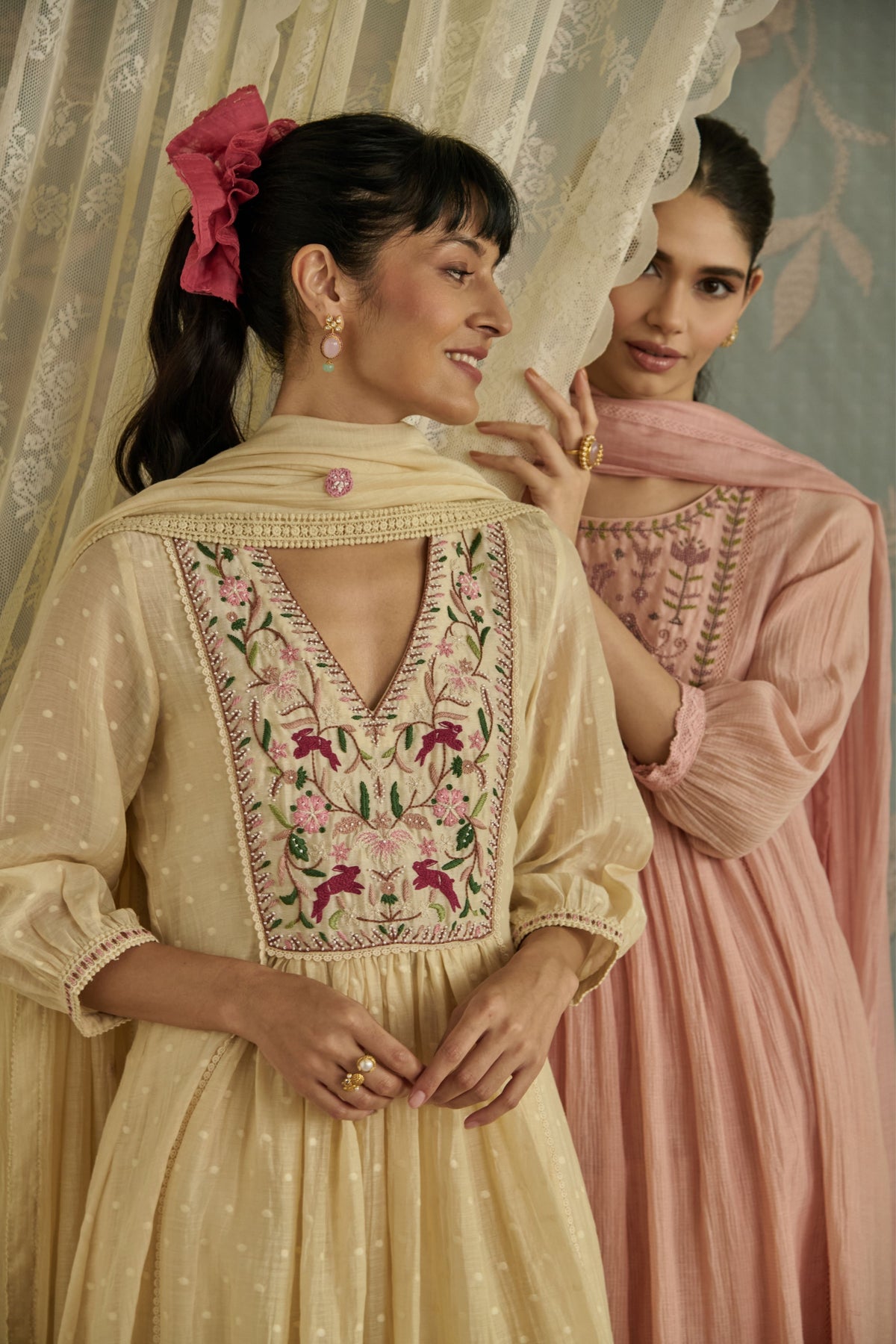 Pink Fiza Kurta Set