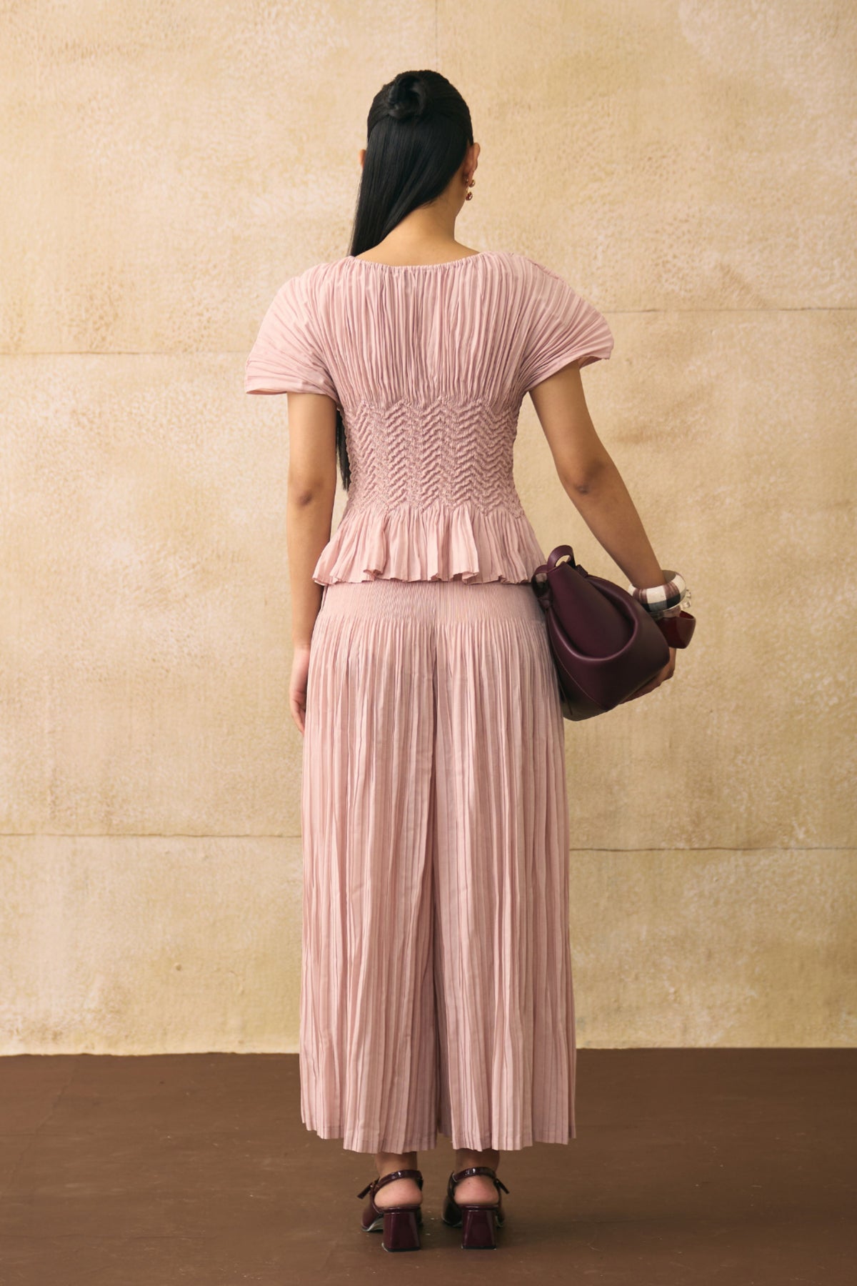 Pink Weava Co-ord Set