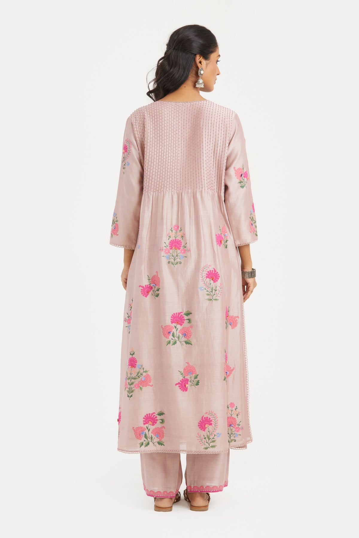 Chanderi Lilac Kurta Set